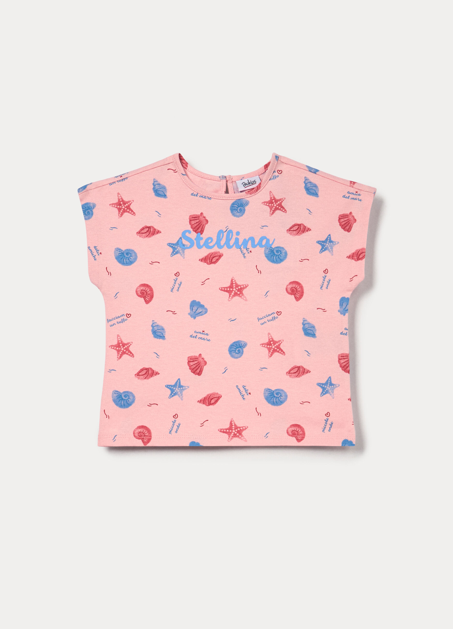 T-shirt girocollo in puro cotone bimba_0