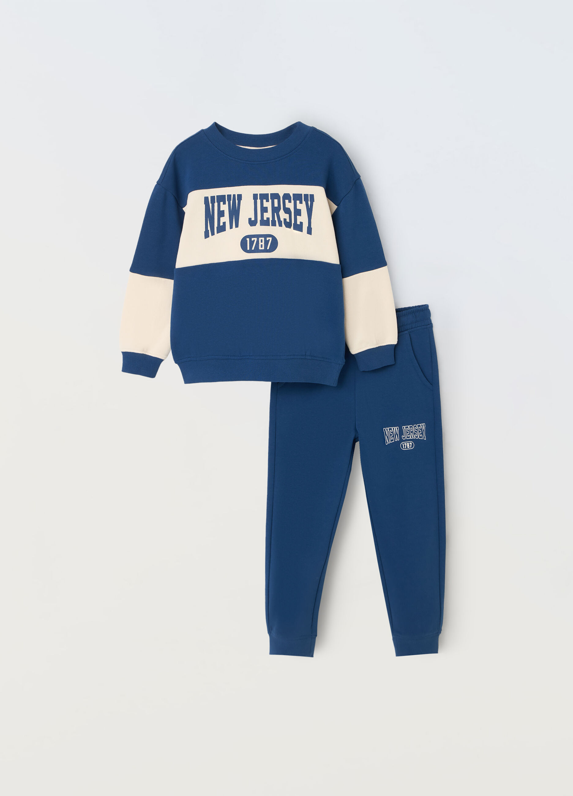 Jogging set in french terry puro cotone bambino