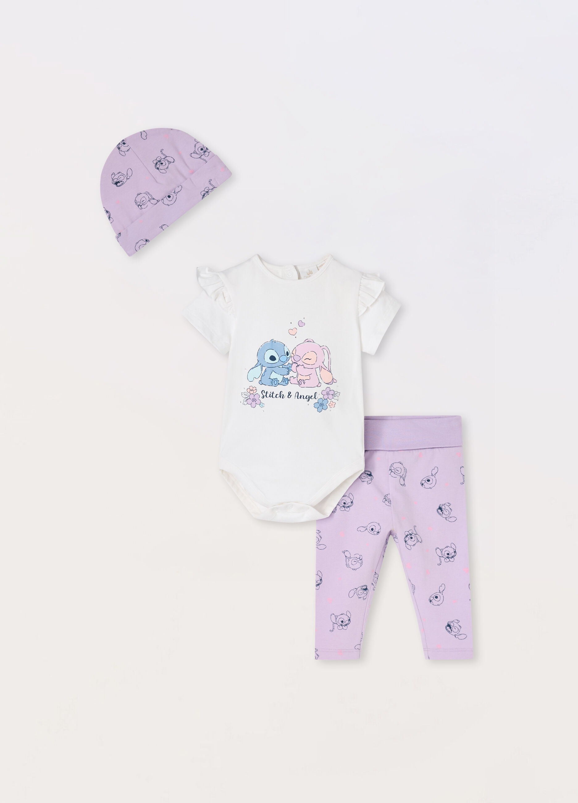 Set in jersey di cotone stretch neonata_0