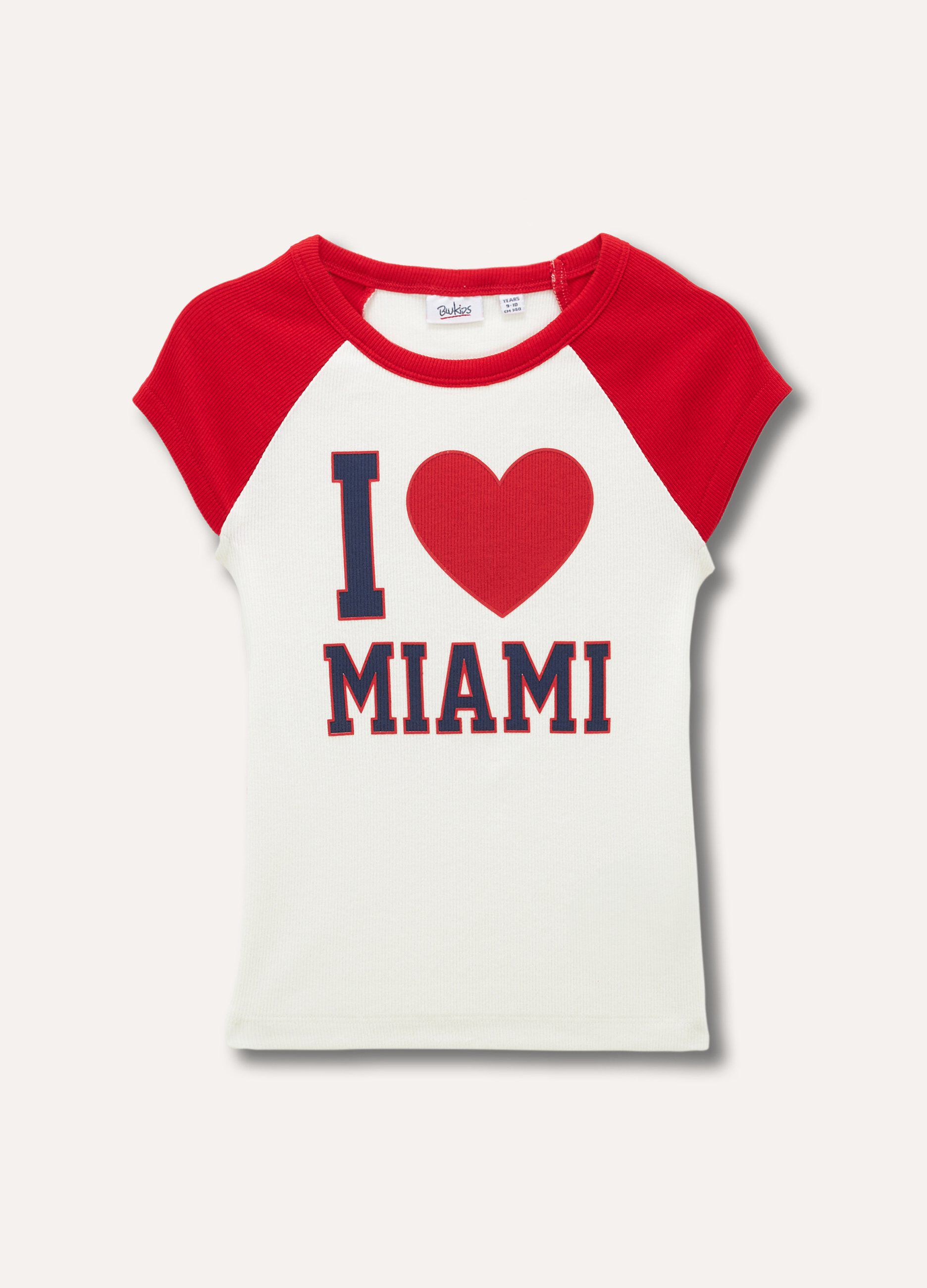 T-shirt in costina di cotone stretch ragazza_0