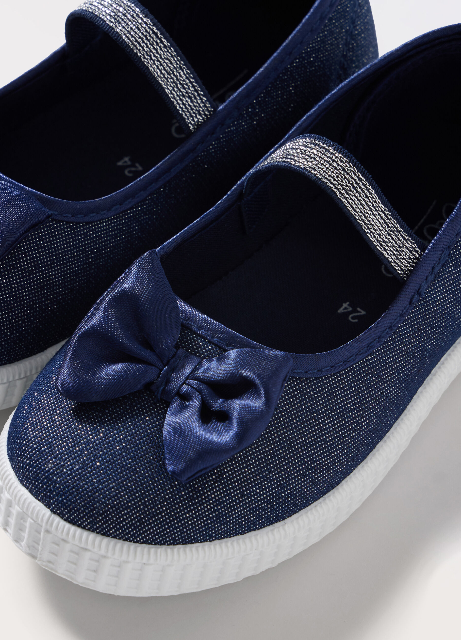 Ballerine lurex con fiocco bambina_1