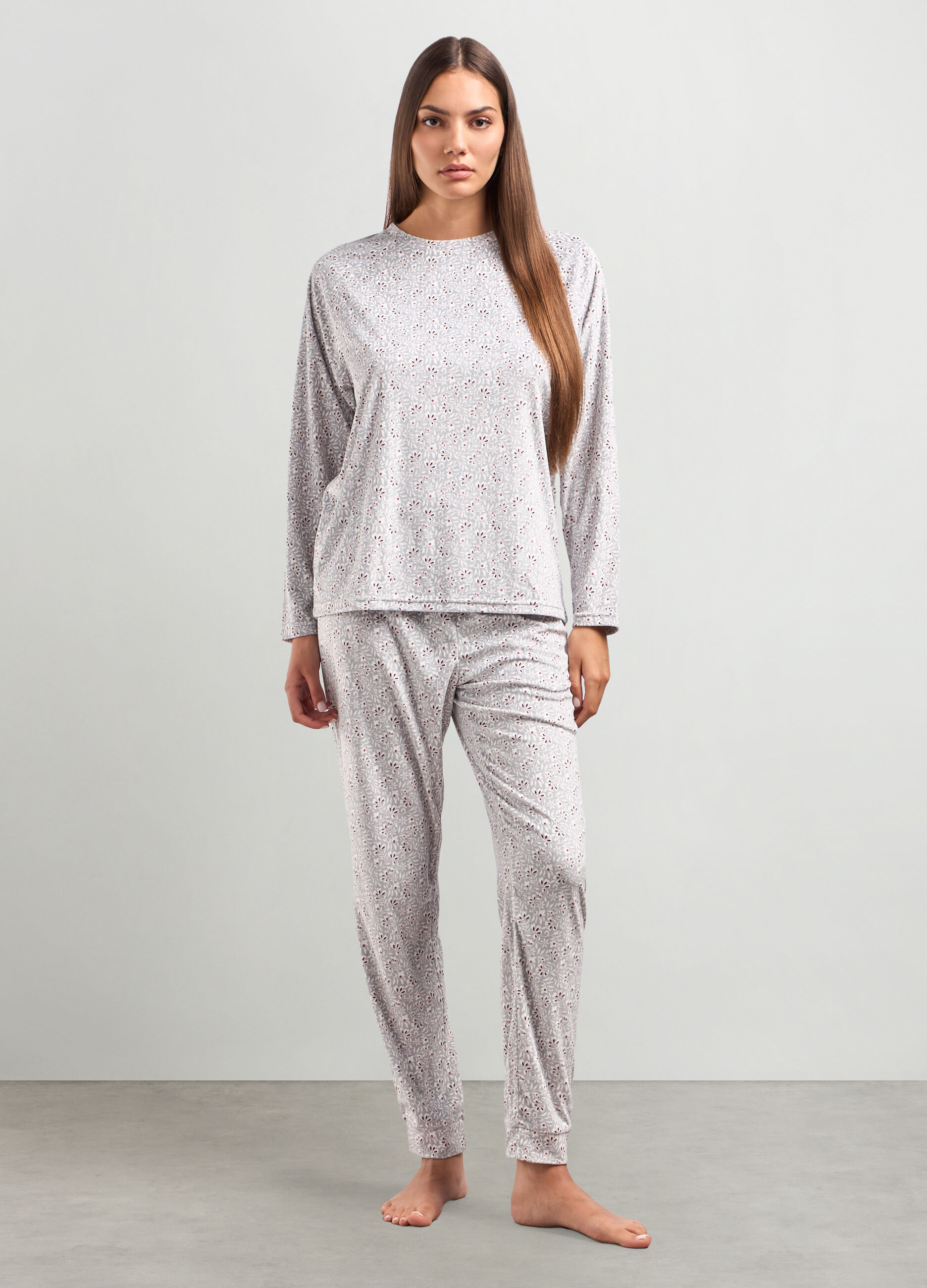 Set pigiama velours lungo donna_0