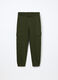 Pantaloni cargo in french terry di puro cotone ragazzo_0