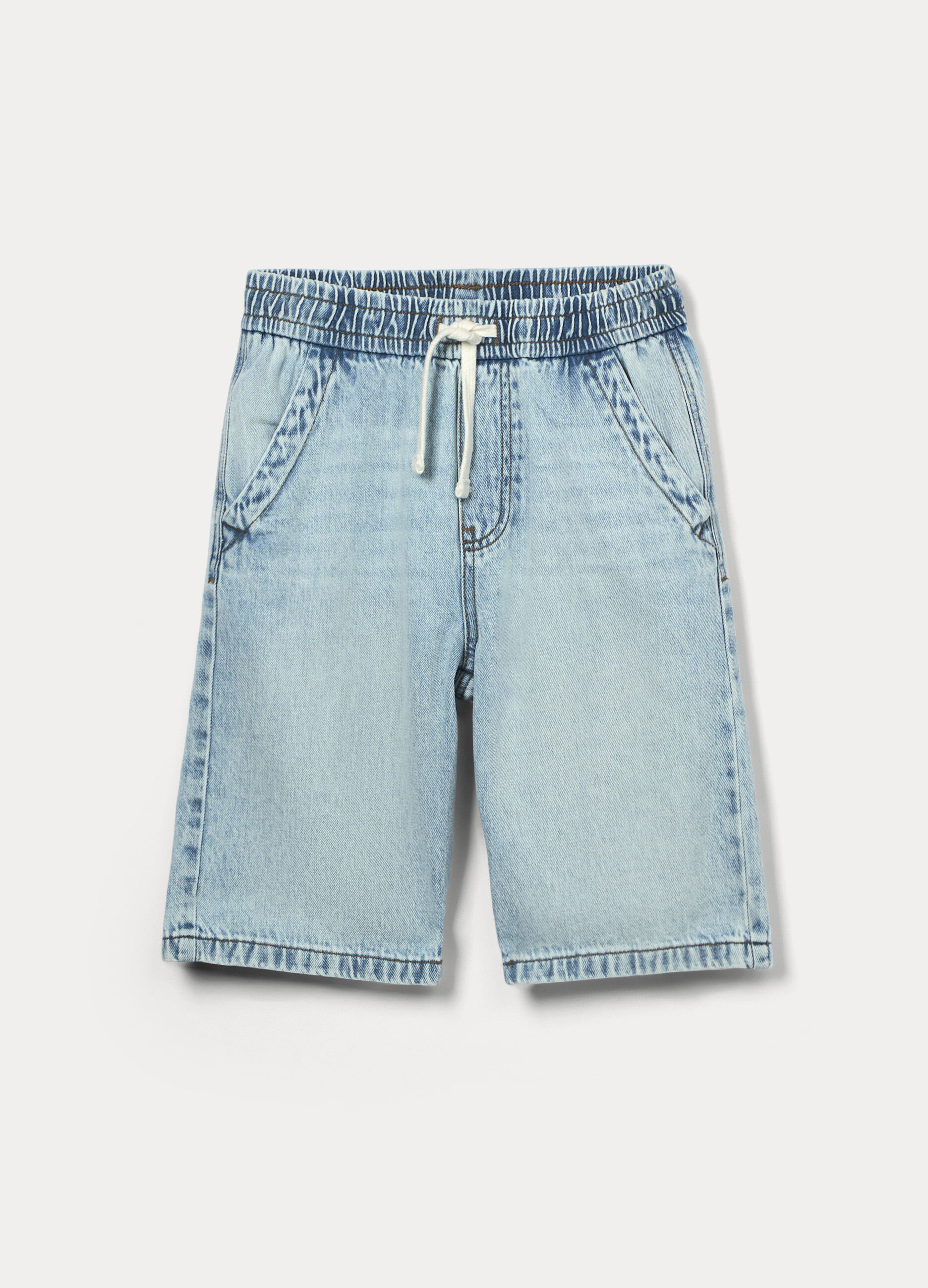 Jogger in denim misto cotone ragazzo_0