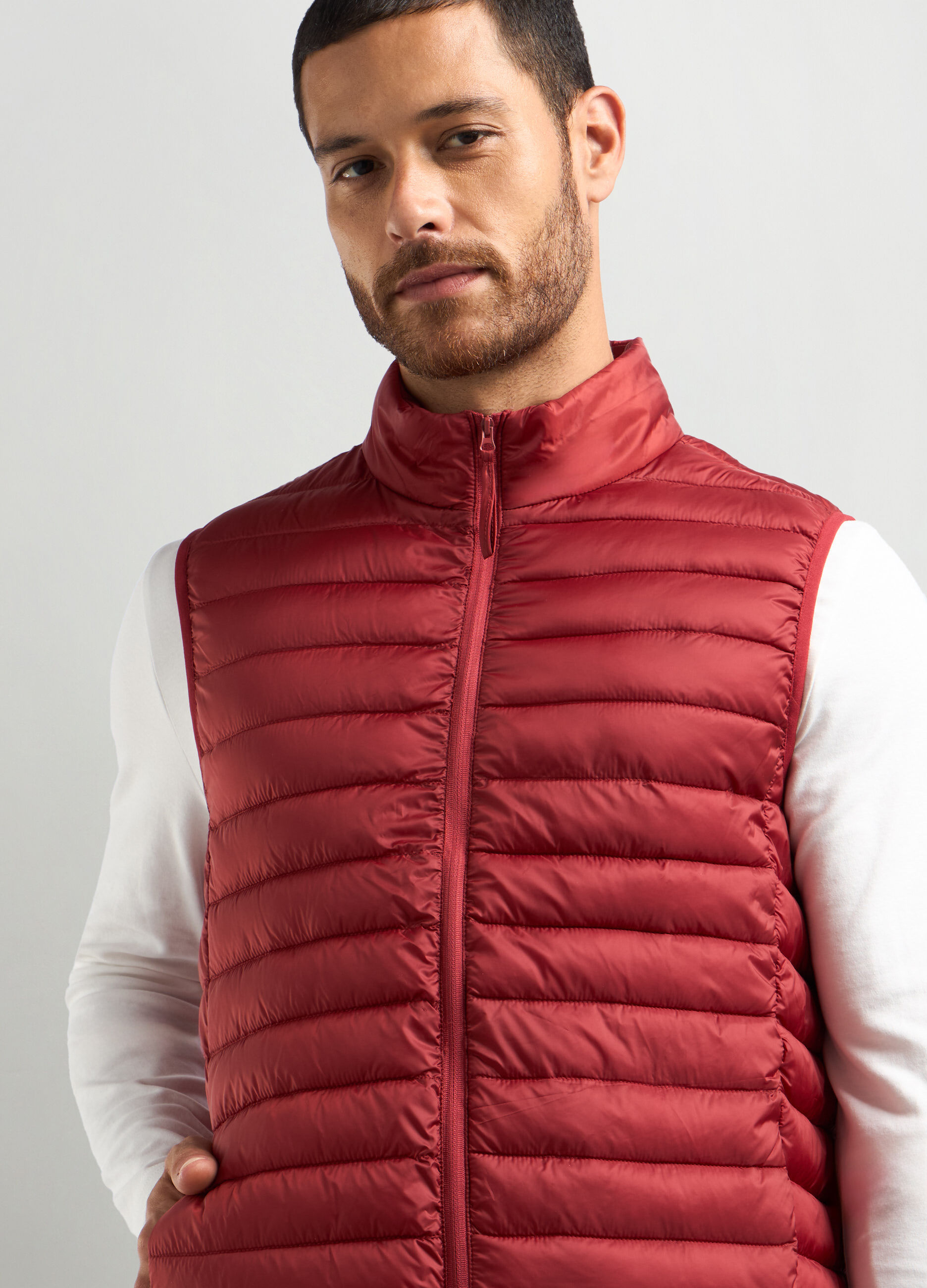 Gilet imbottito con zip uomo_2