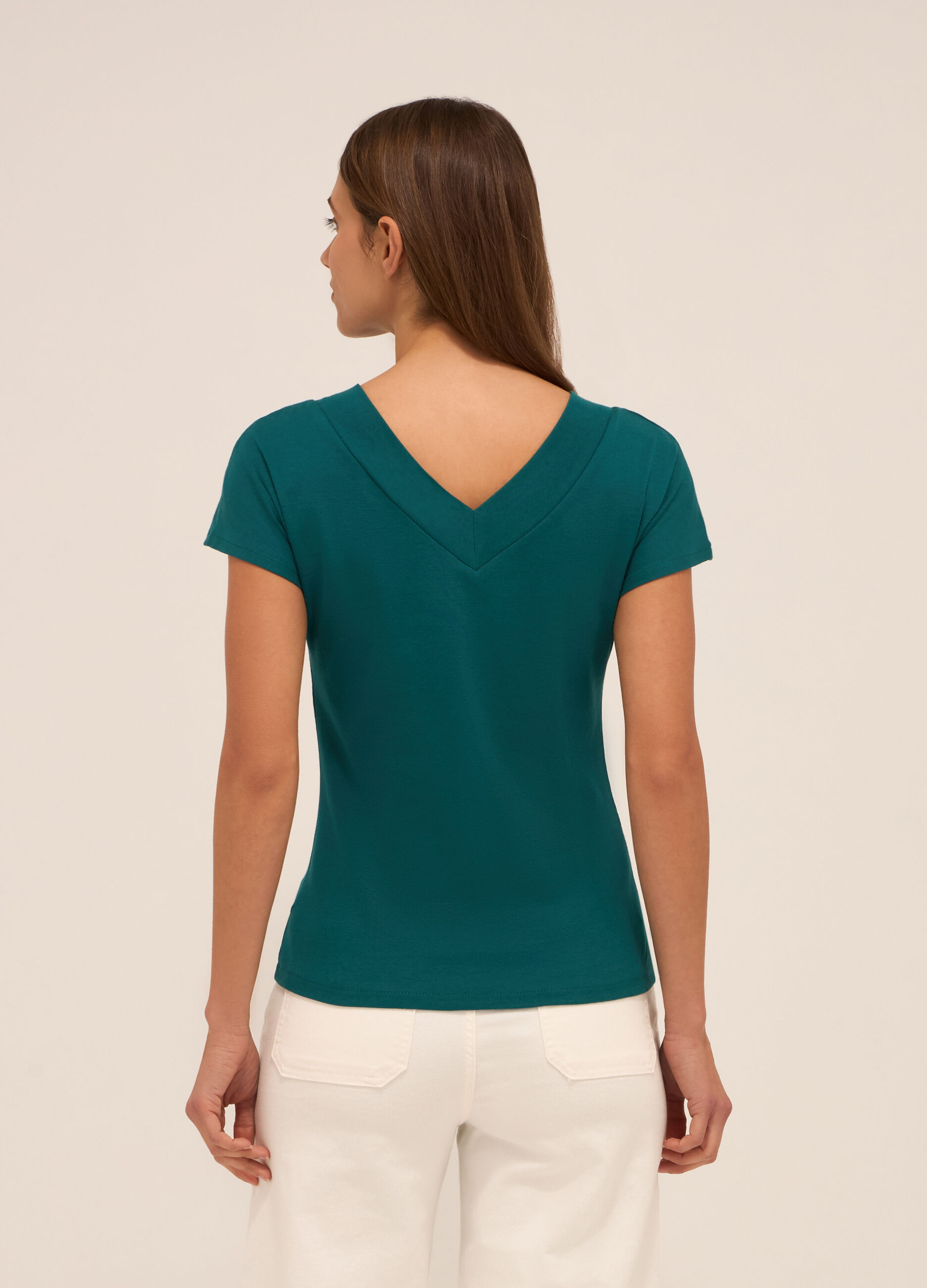 T-shirt in puro cotone donna_1