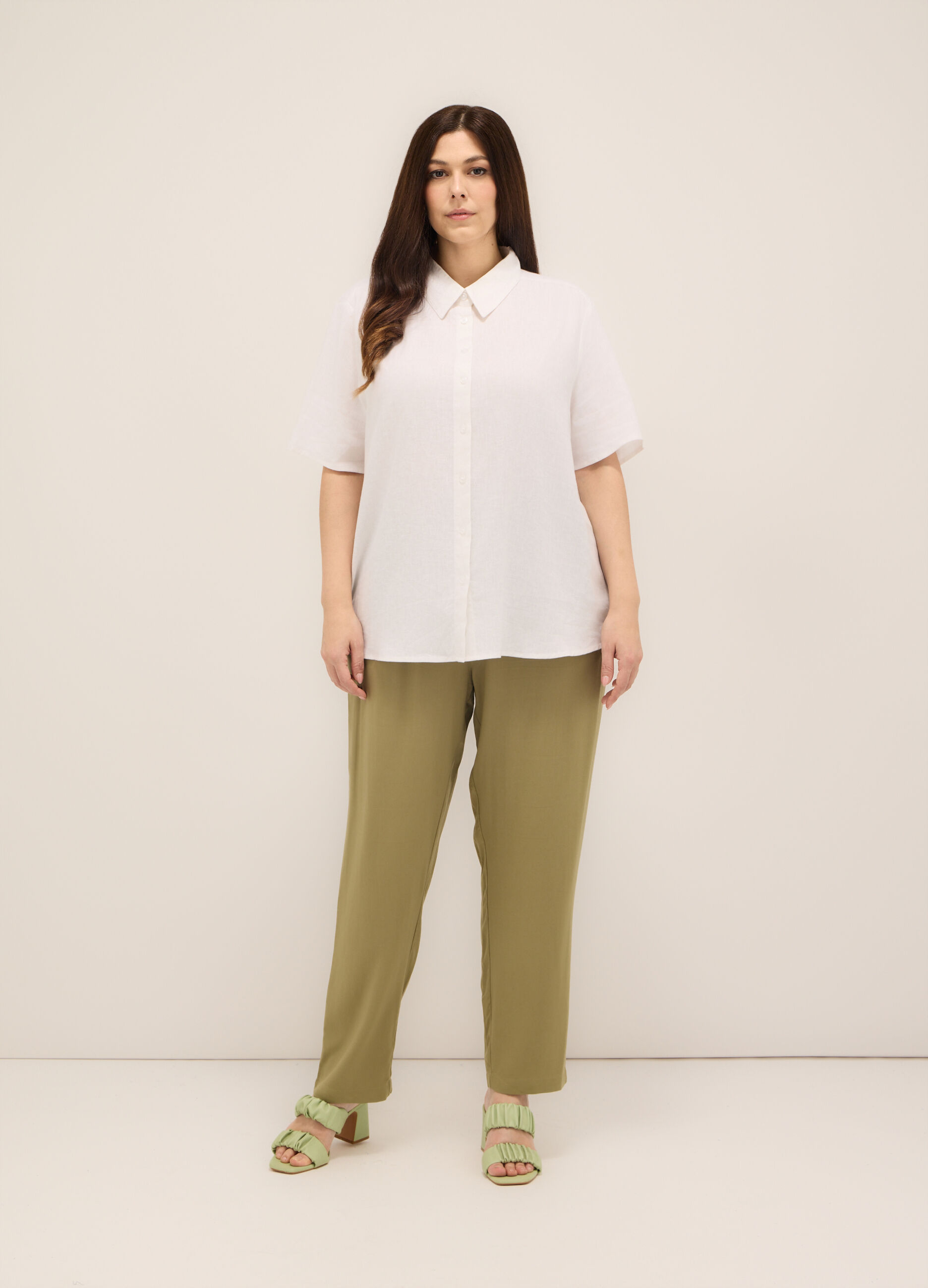 Pantaloni in pura viscosa donna curvy_0