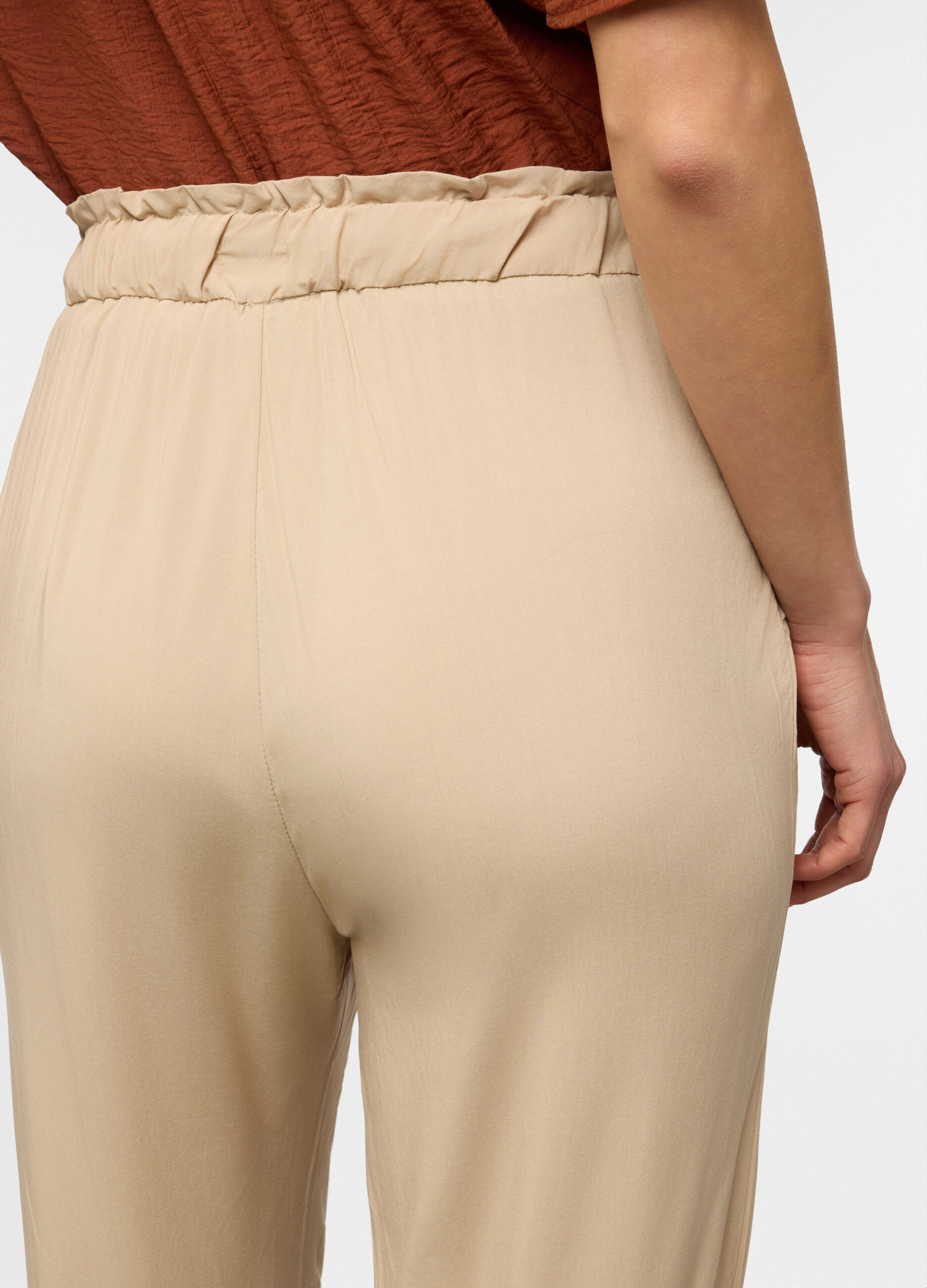 Pantaloni regular fit in pura viscosa donna_2