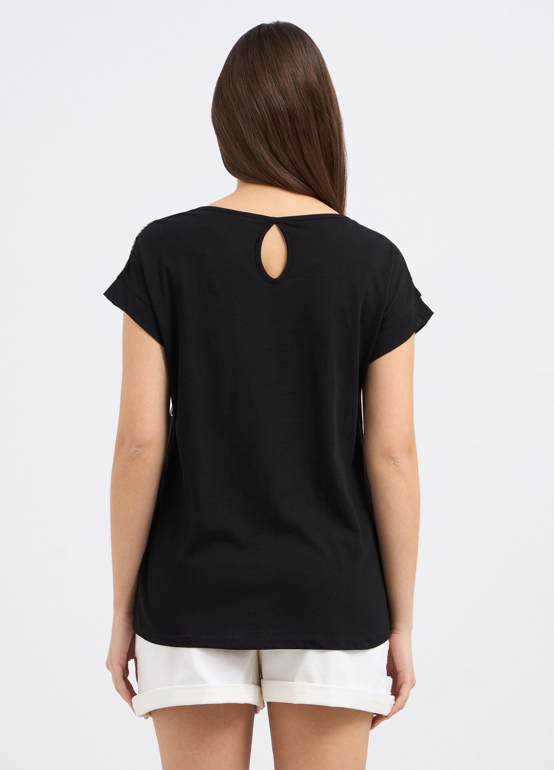 T-shirt in puro cotone con stampa donna_1