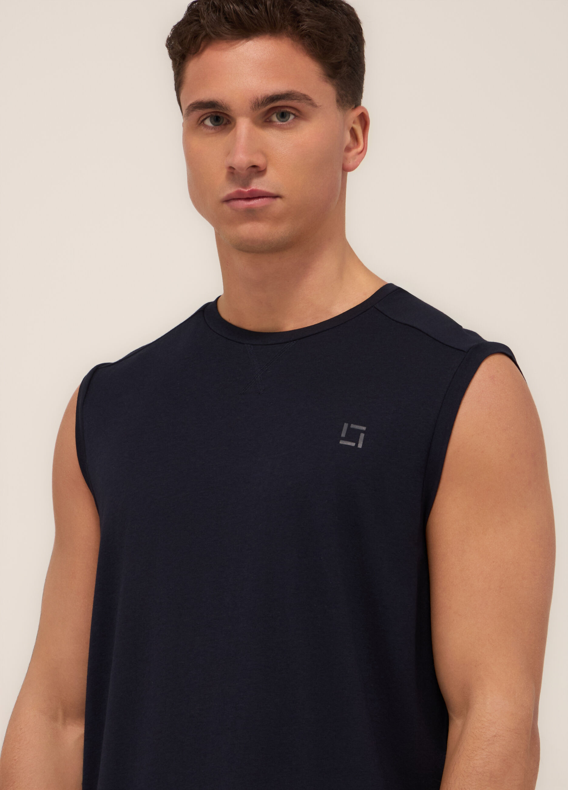 Canotta in cotone e modal stretch uomo_2