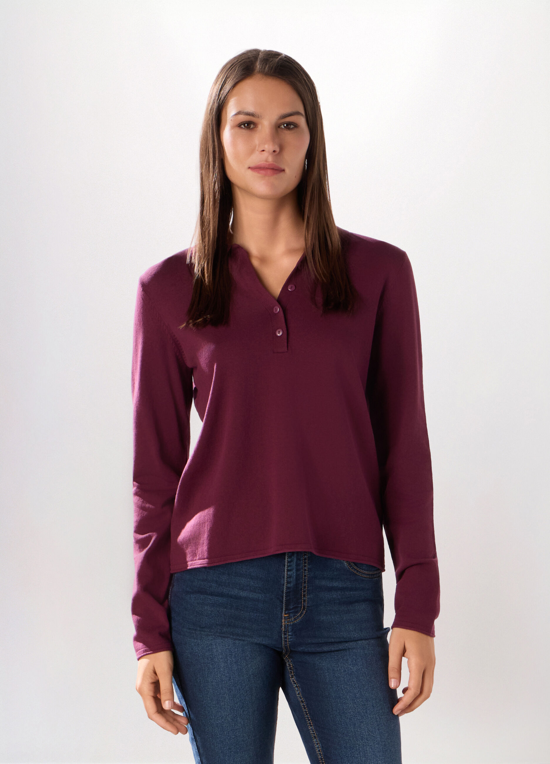 Polo tricot misto cotone donna_0