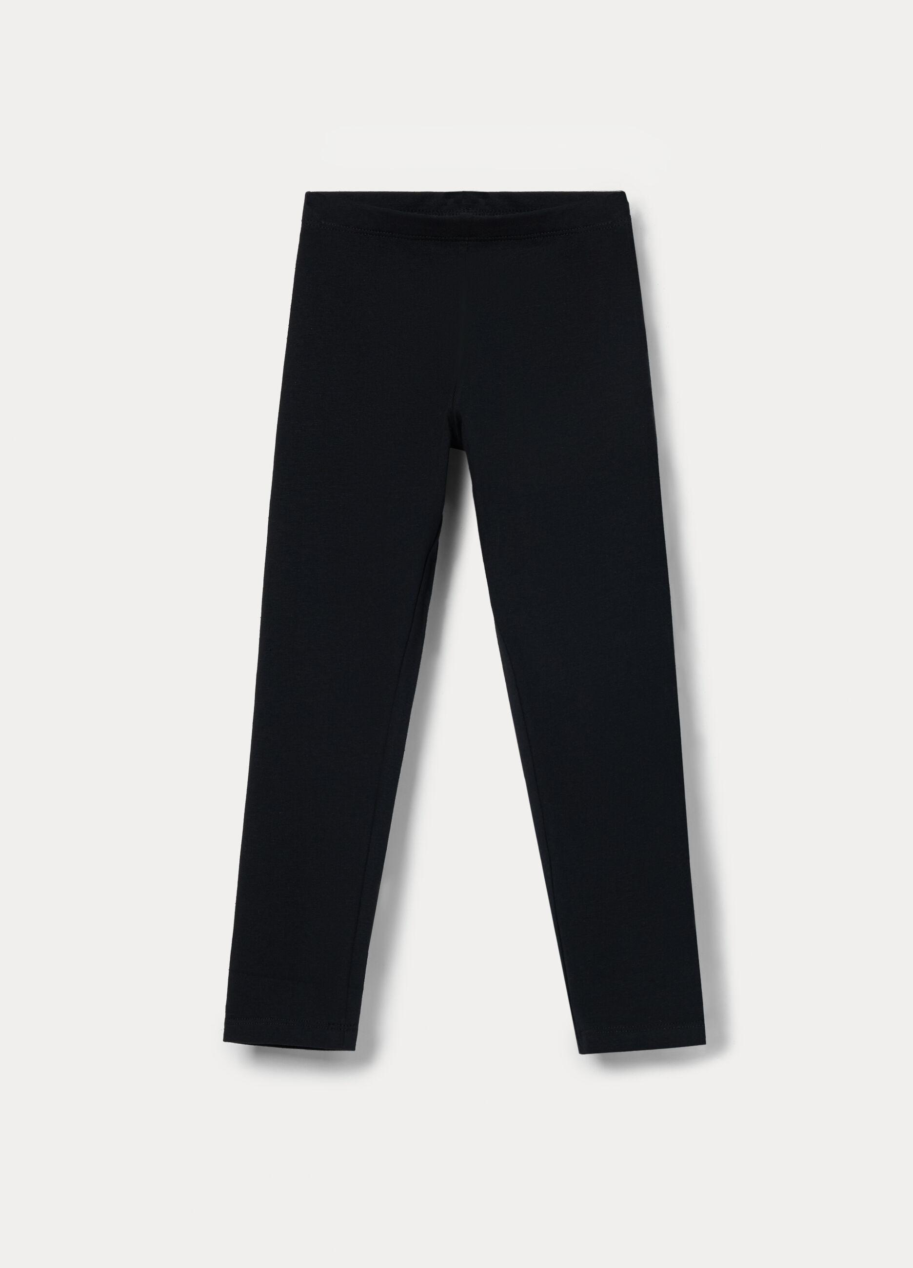 Leggings in jersey di cotone stretch bambina_0