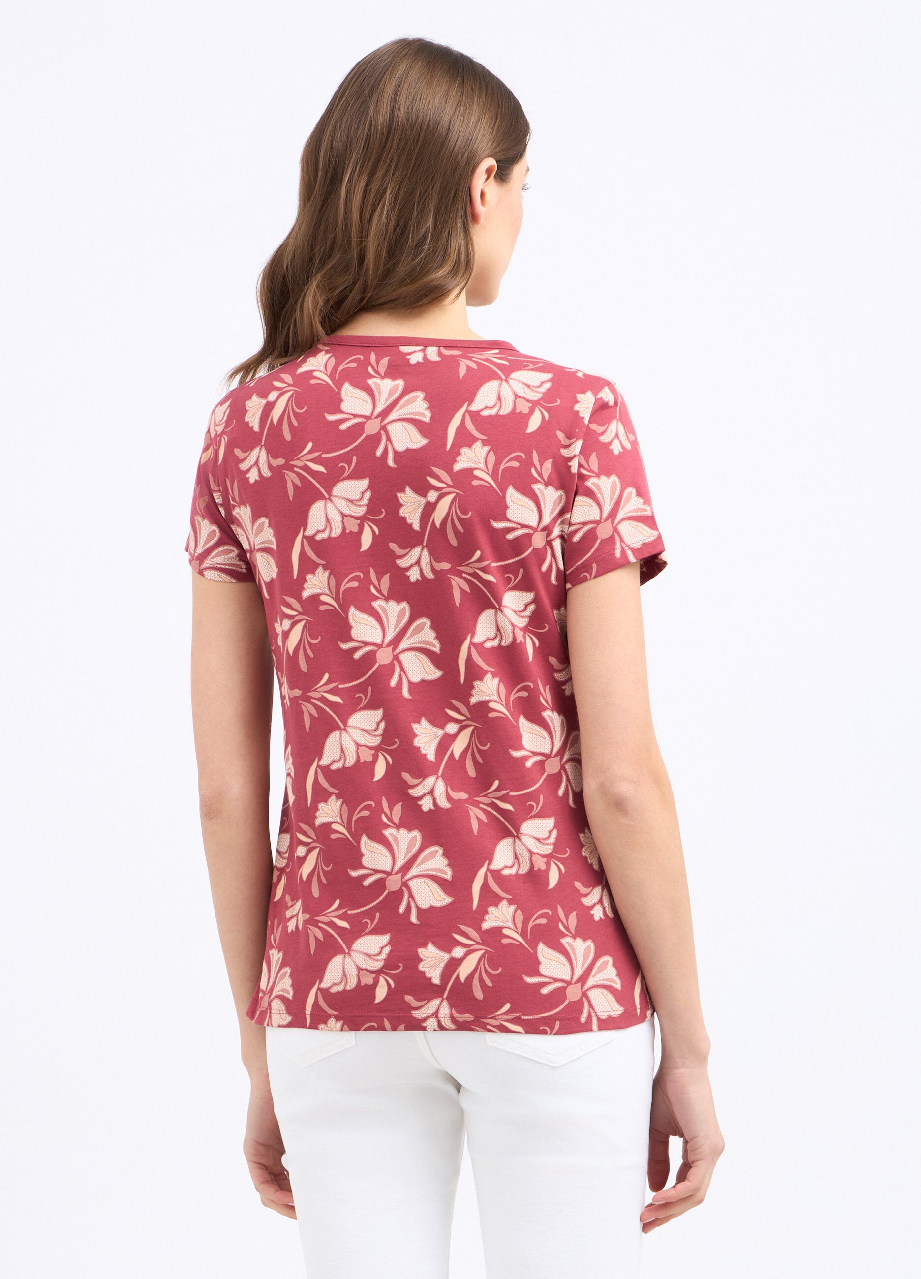 T-shirt in puro cotone con stampa donna_1