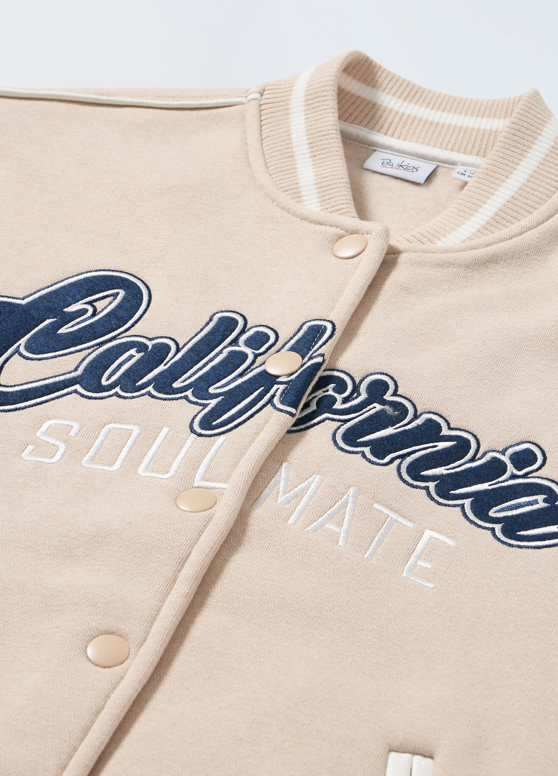 Felpa varsity in misto cotone ragazza_1