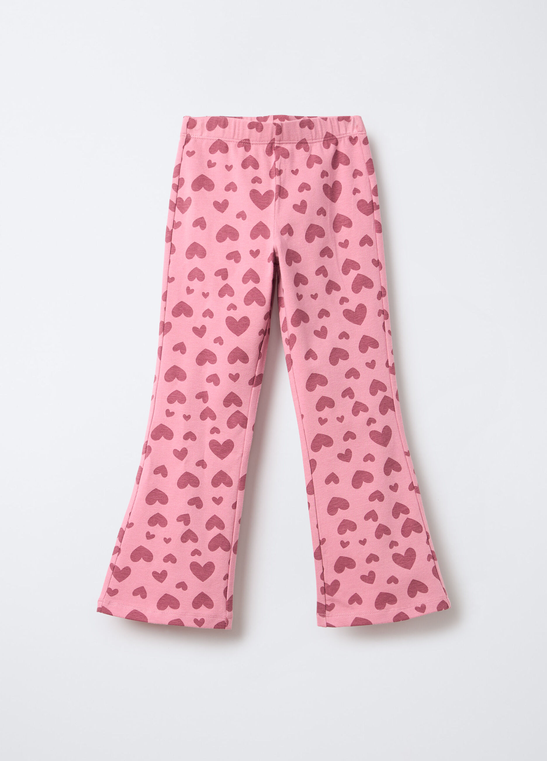 Leggings in jersey di cotone stretch Flare Fit bambina_0