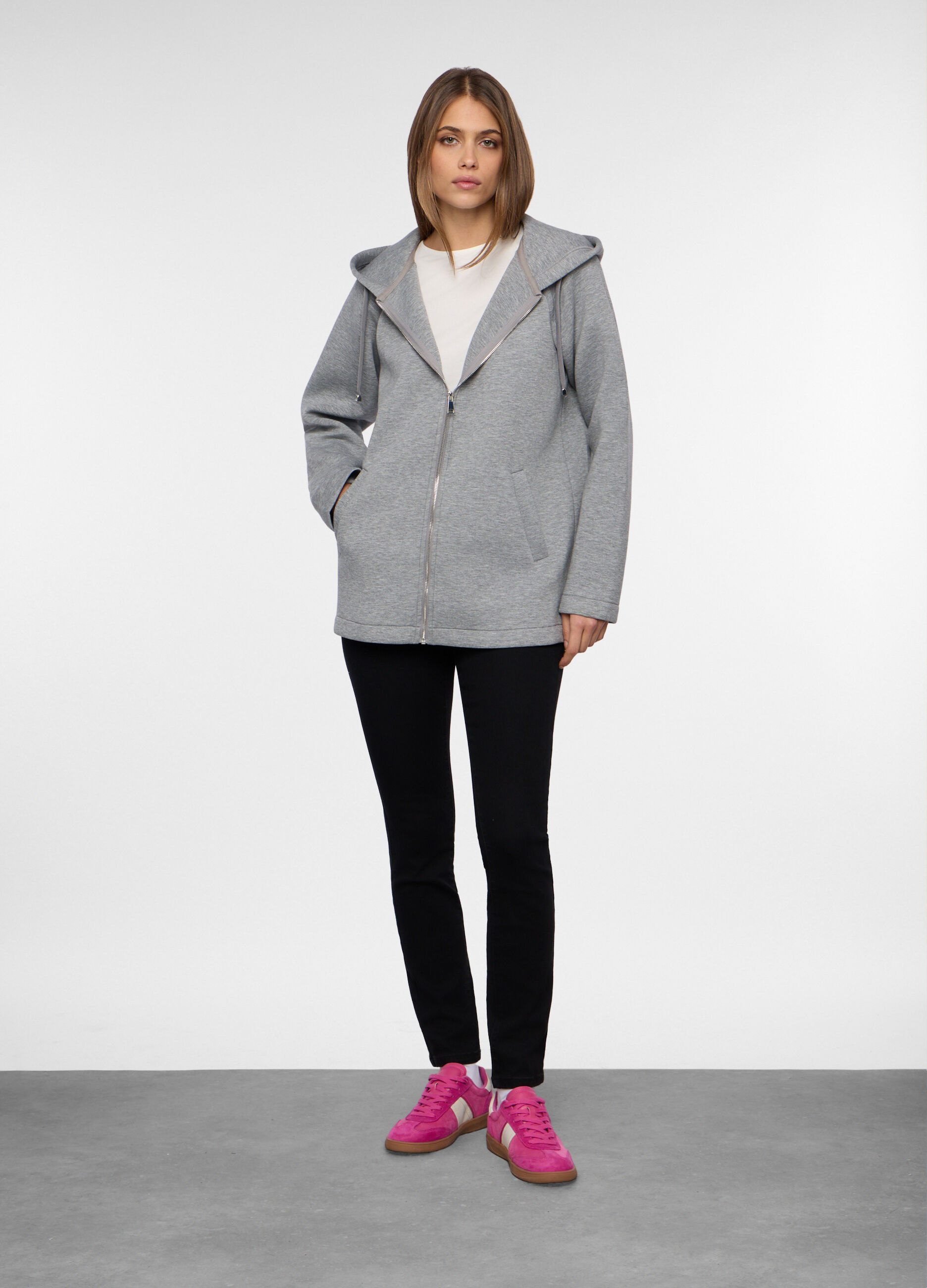 Cappotto in neoprene misto viscosa donna