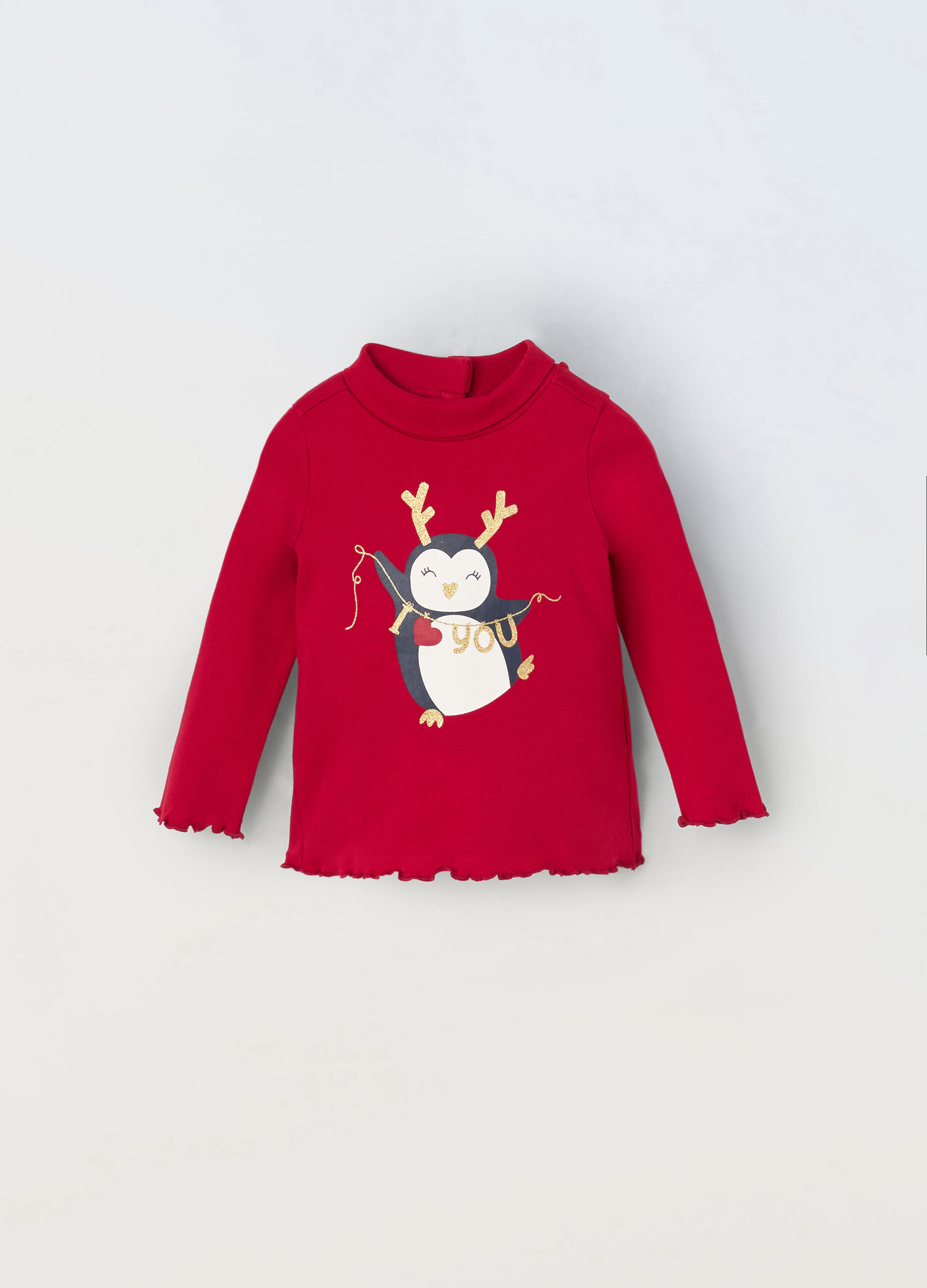 T-shirt in interlock di puro cotone neonata_0