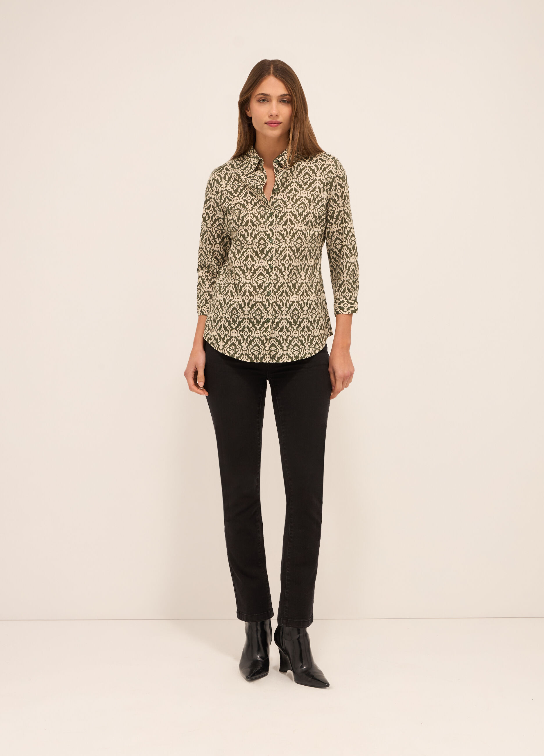 Pantaloni in denim stretch donna_0