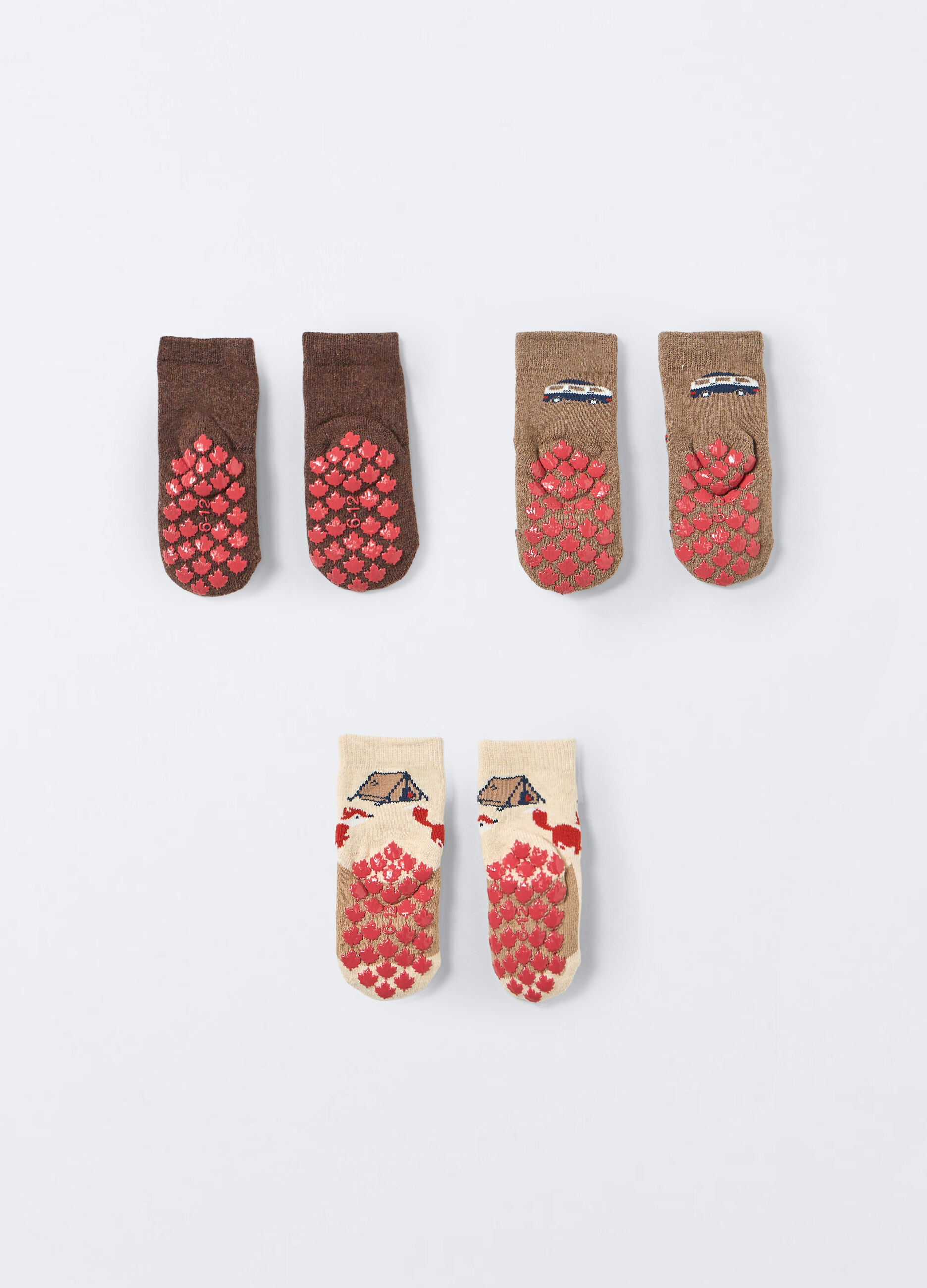 Pack 3 calze antiscivolo in spugna misto cotone _1