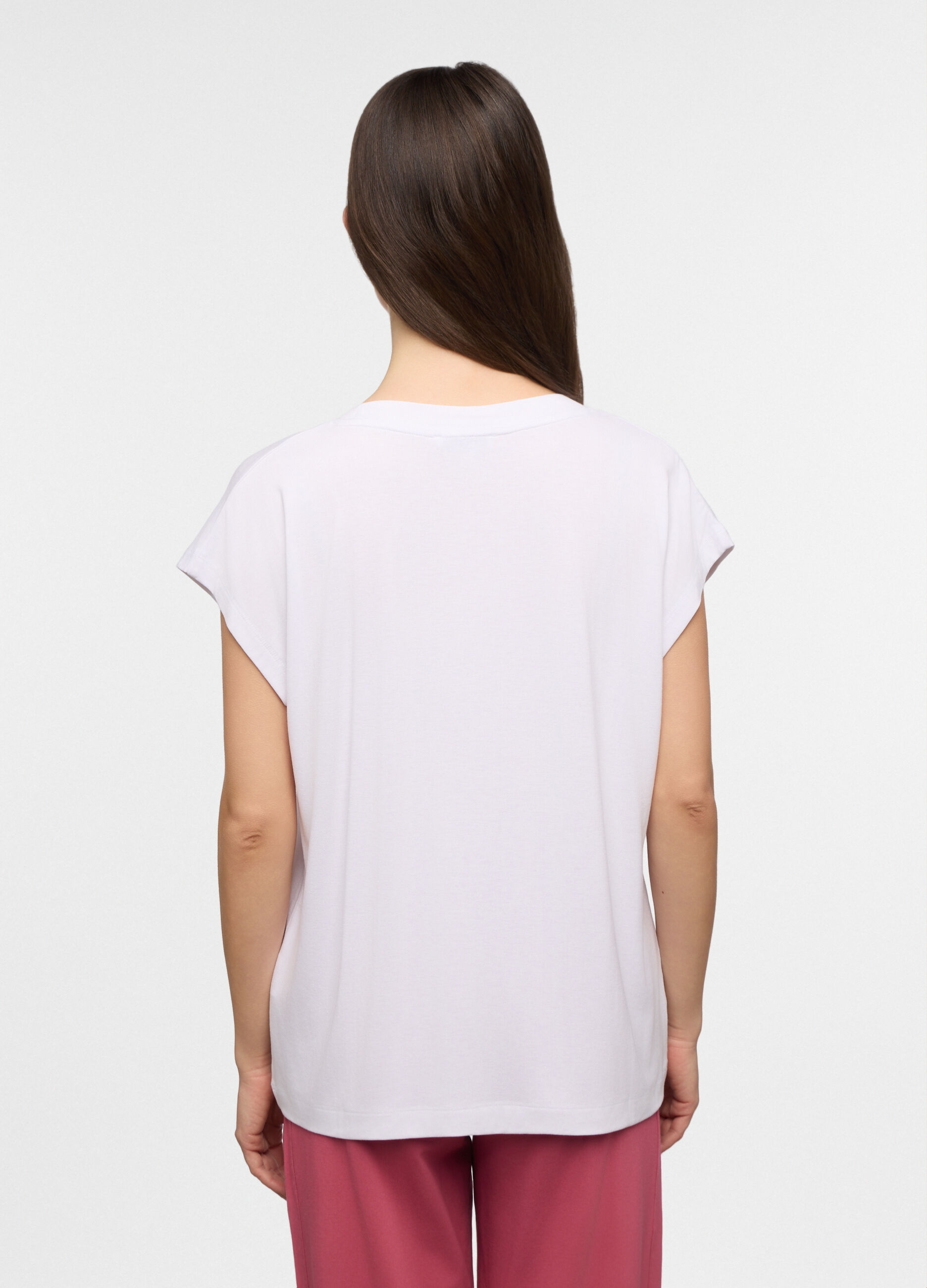 T-shirt girocollo stretch donna_1