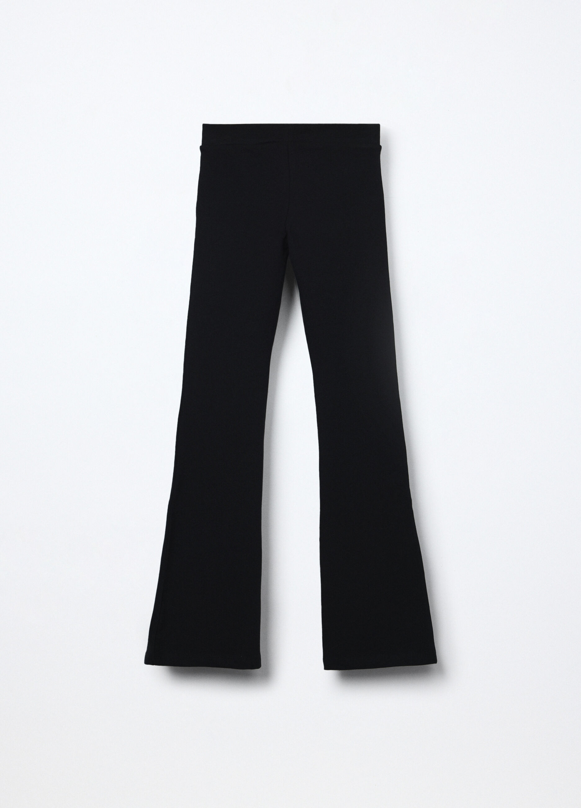 Leggings flare fit in jersey di cotone stretch ragazza_1