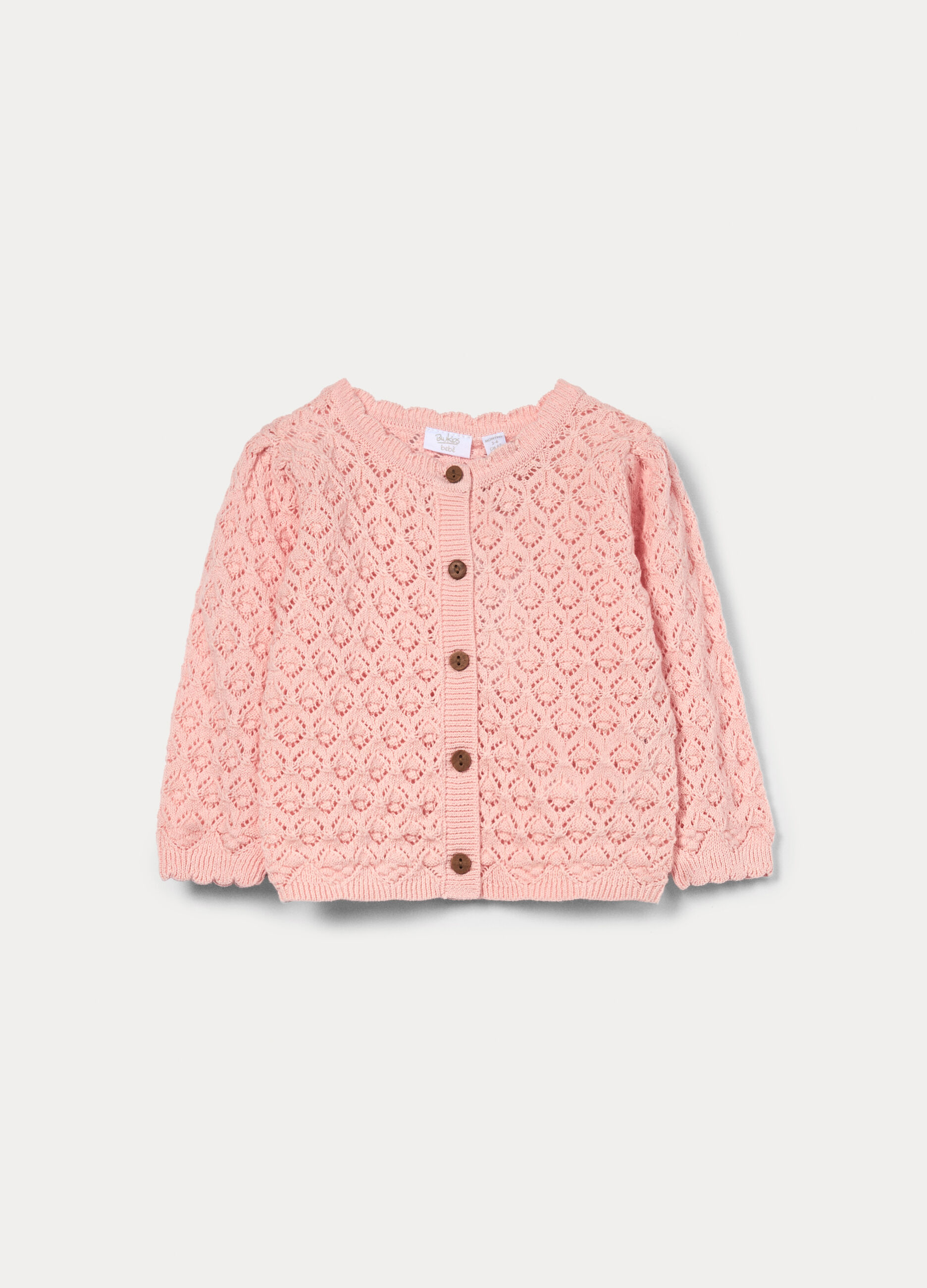 Cardigan tricot in puro cotone neonata_0