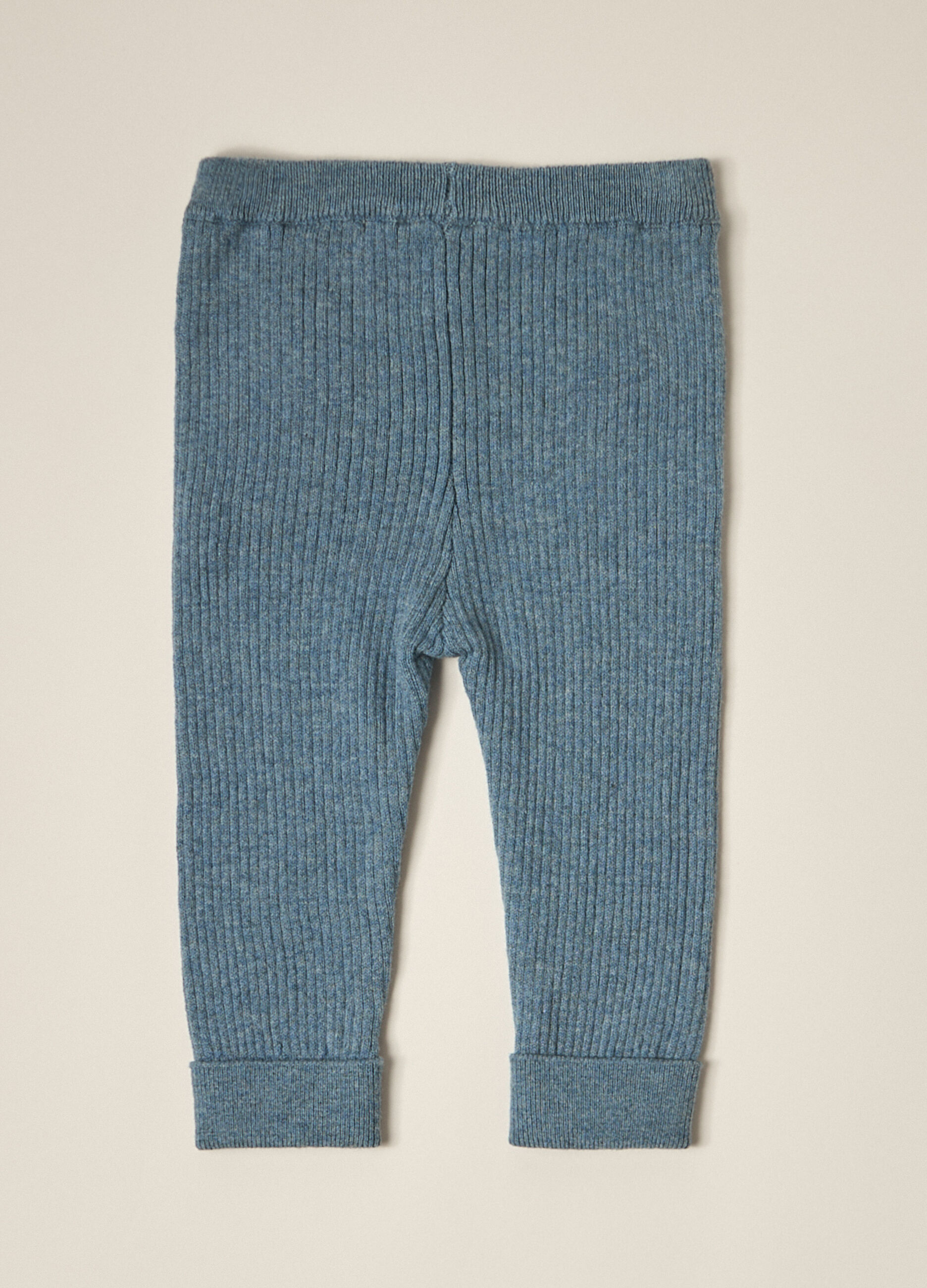 Leggings in costina di puro cotone IANA neonato_2