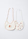Pack 2 bavaglini in interlock di puro cotone neonata_0