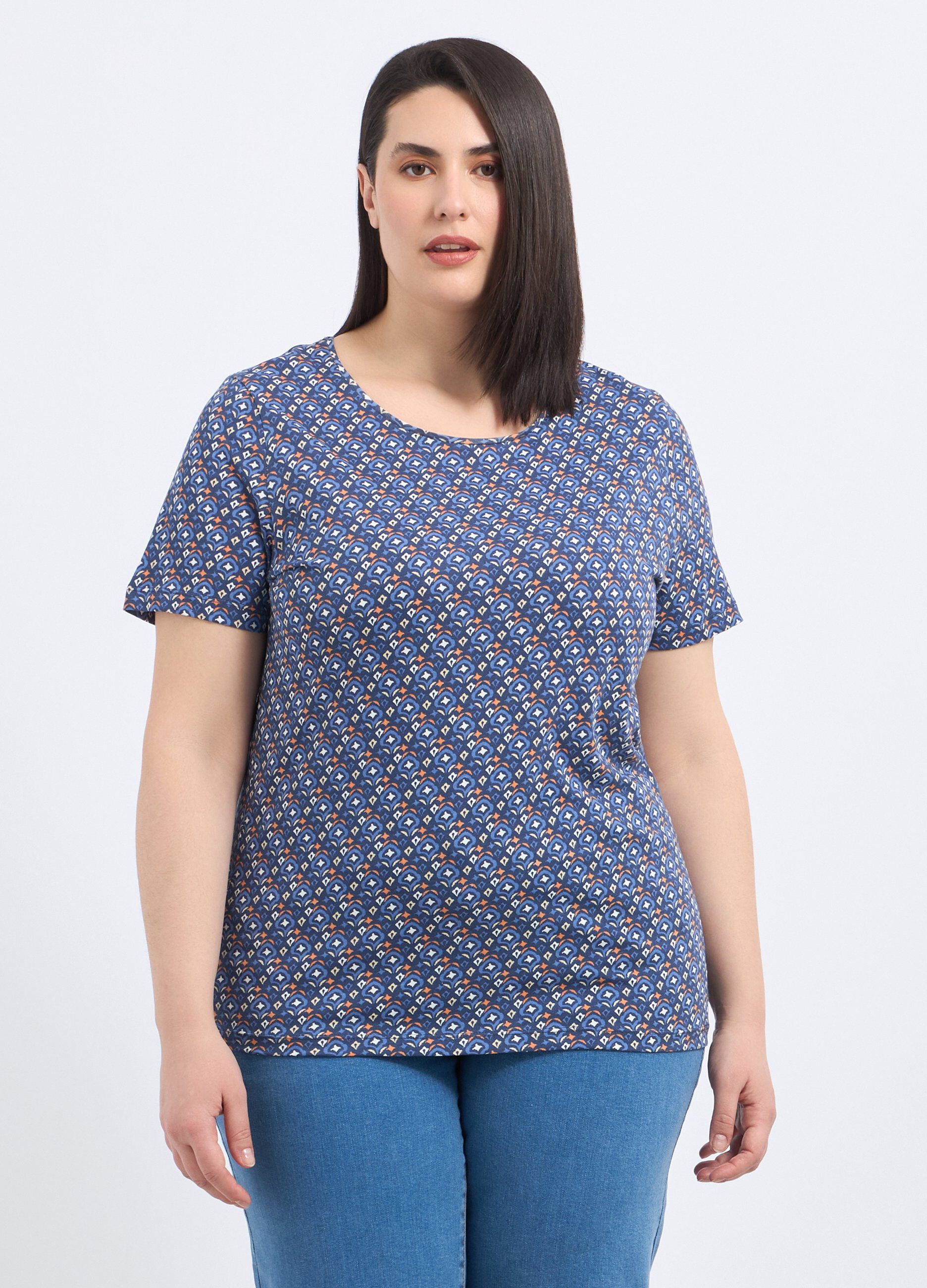T-shirt in puro cotone donna curvy_0