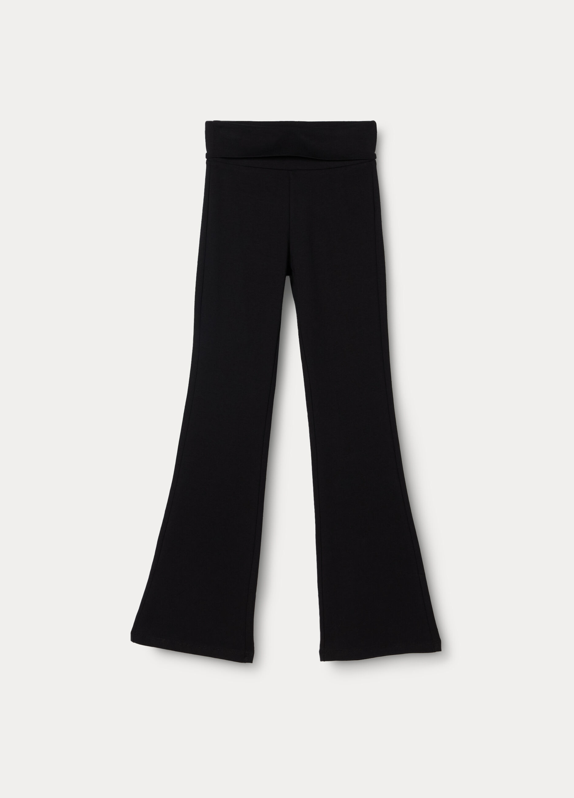 Leggings flare fit in jersey di cotone stretch ragazza_0