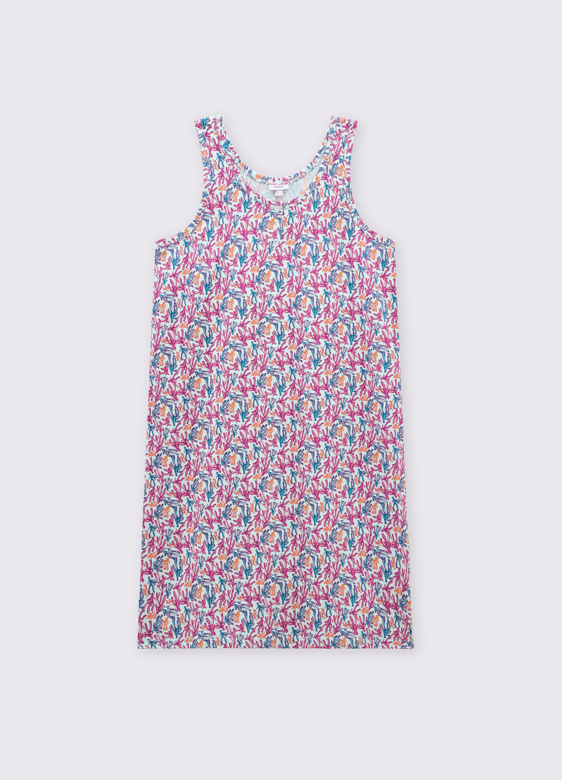 Camicia da notte in puro cotone donna_0