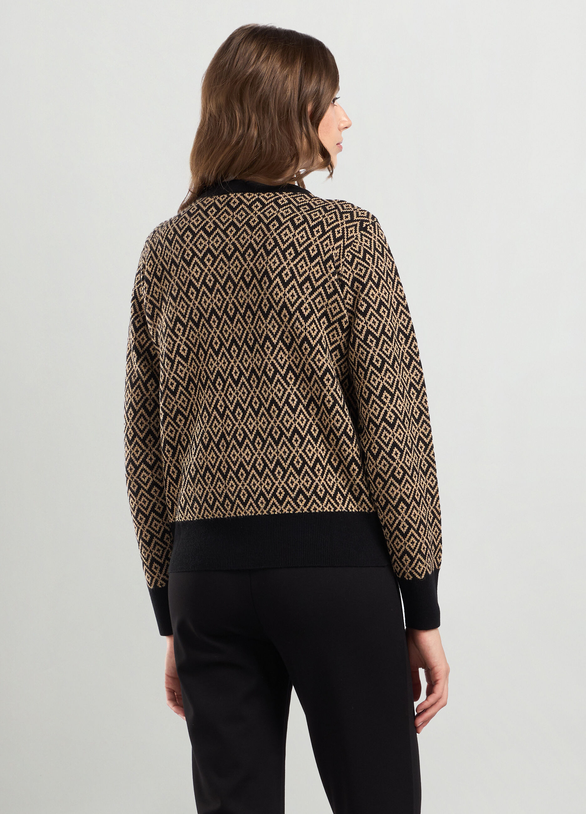 Cardigan jacquard donna_1