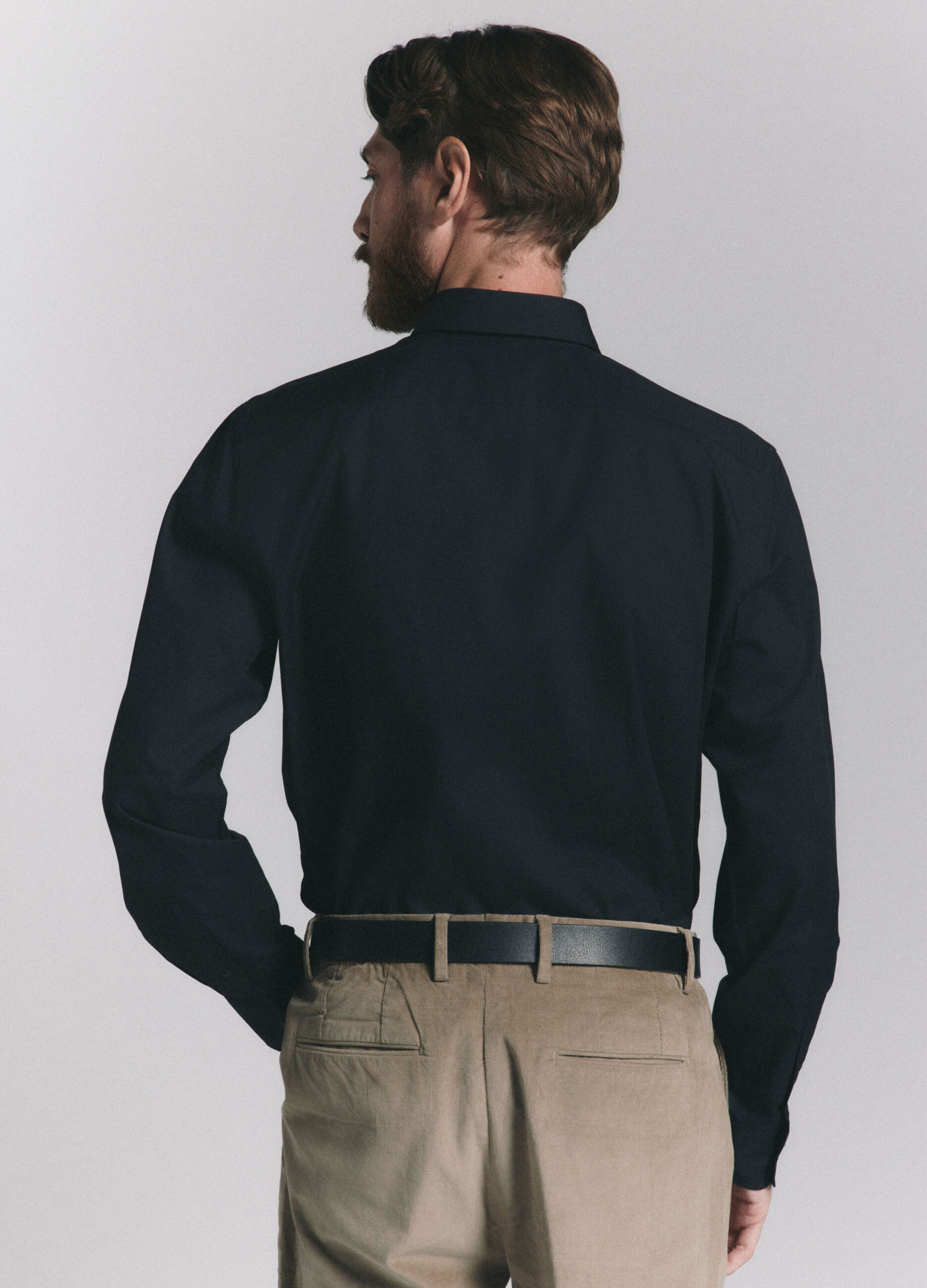 Camicia regular fit con colletto button down uomo