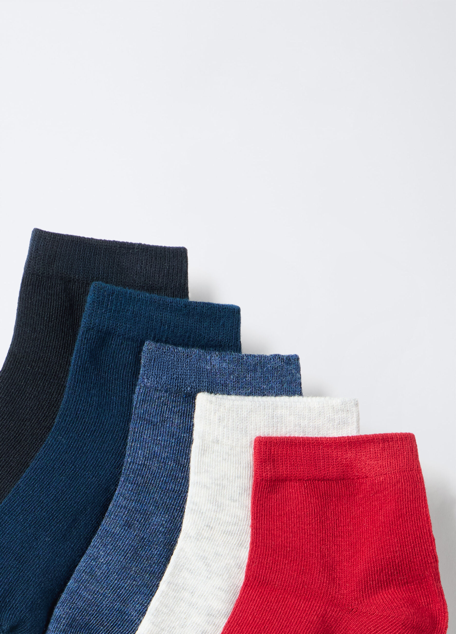 Pack 5 calze corte misto cotone stretch bambino _2
