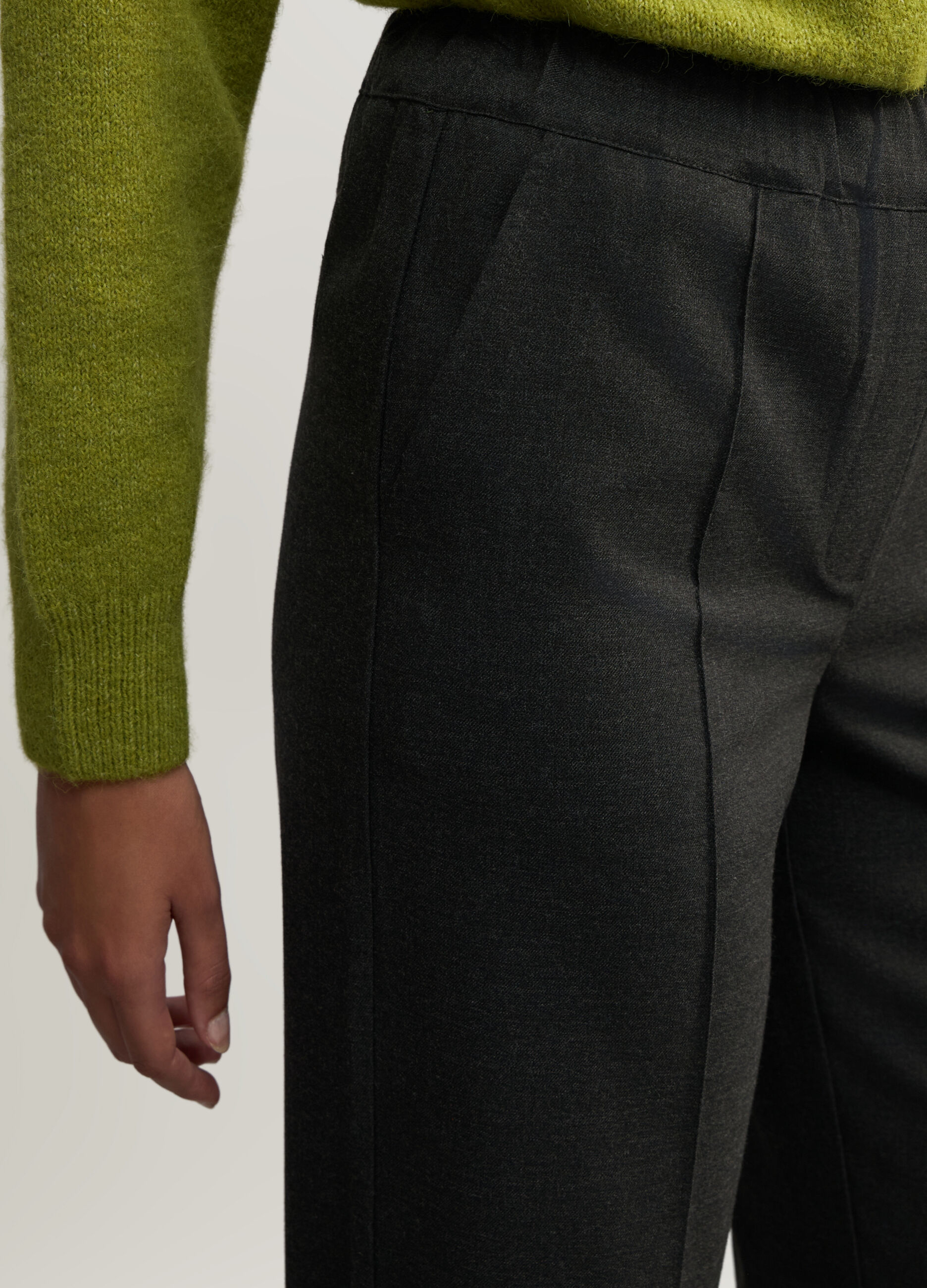 Pantaloni Fit Regular in Twill misto viscosa stretch donna_3
