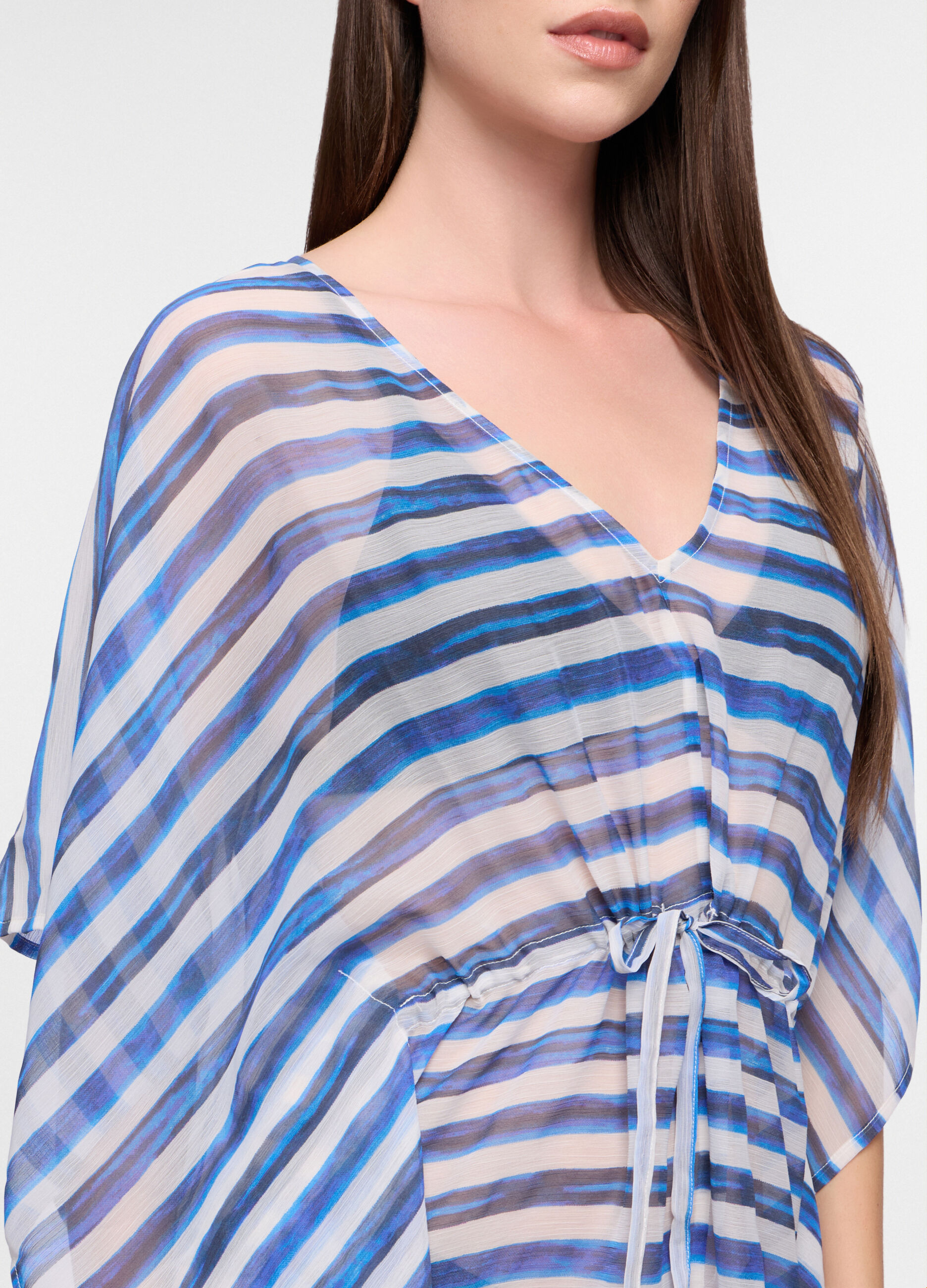 Caftano copricostume in chiffon donna