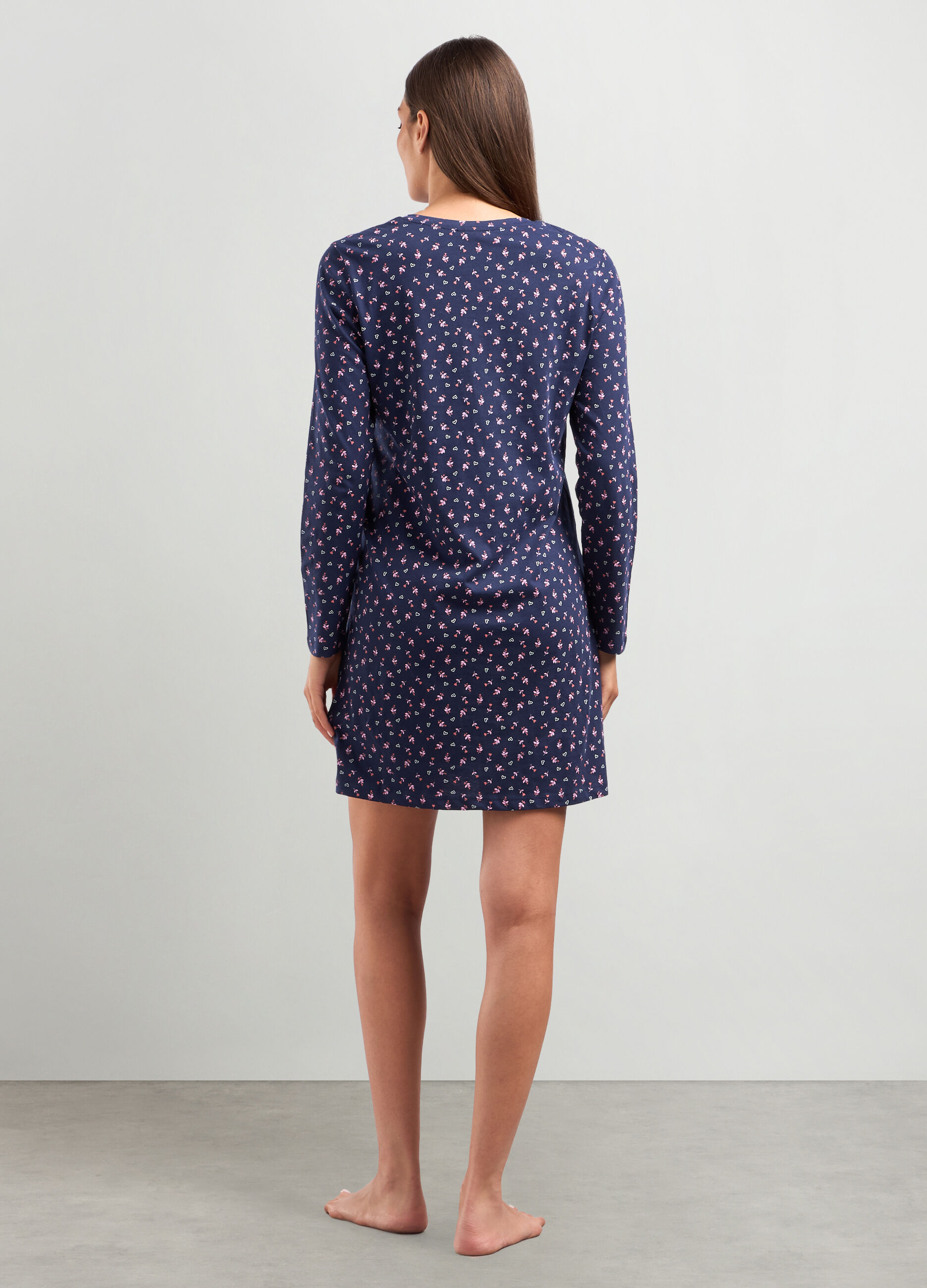 Camicia da notte in puro cotone donna_1