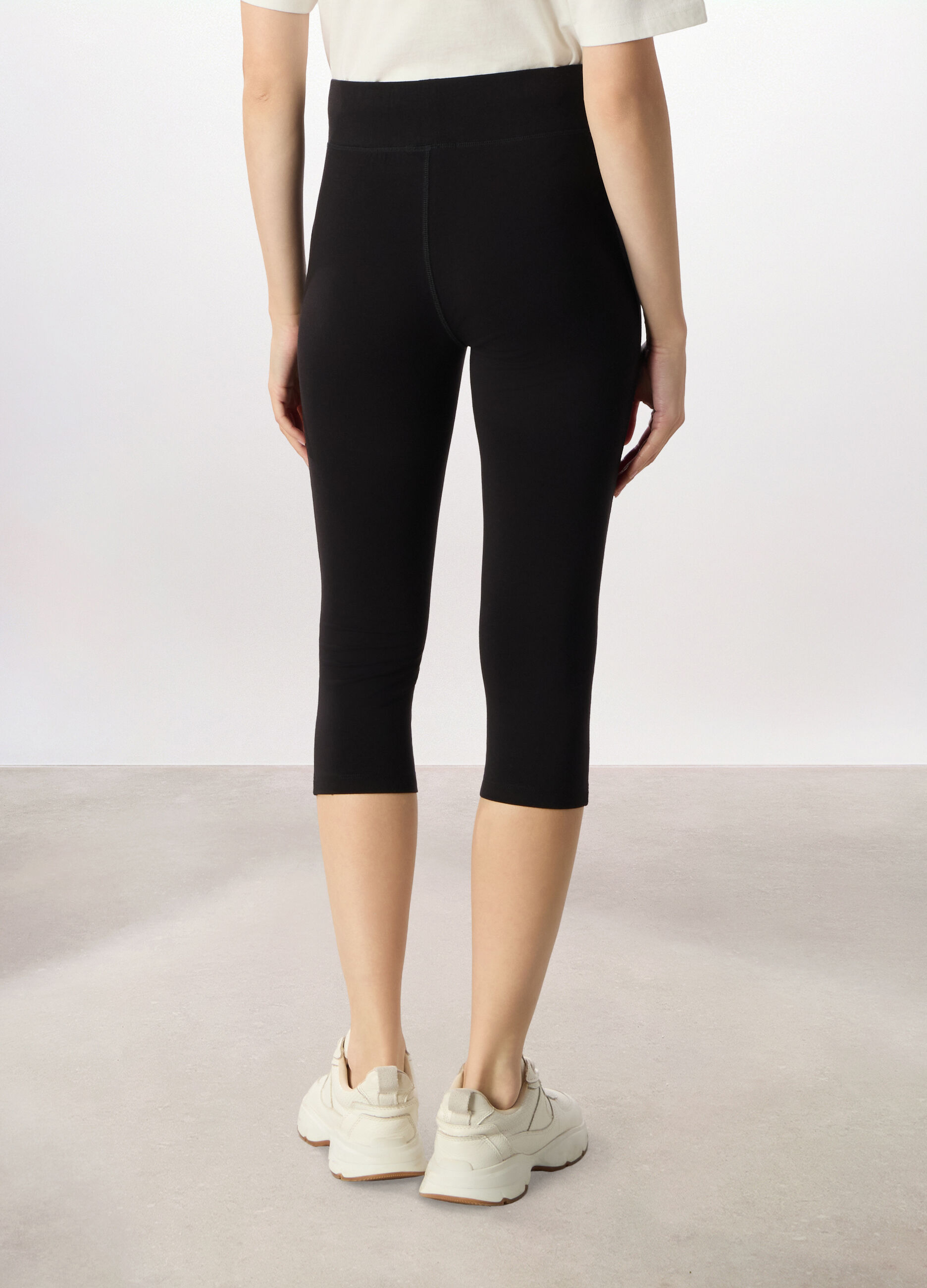 Leggings Capri in jersey di cotone stretch donna Holistic fitness_1