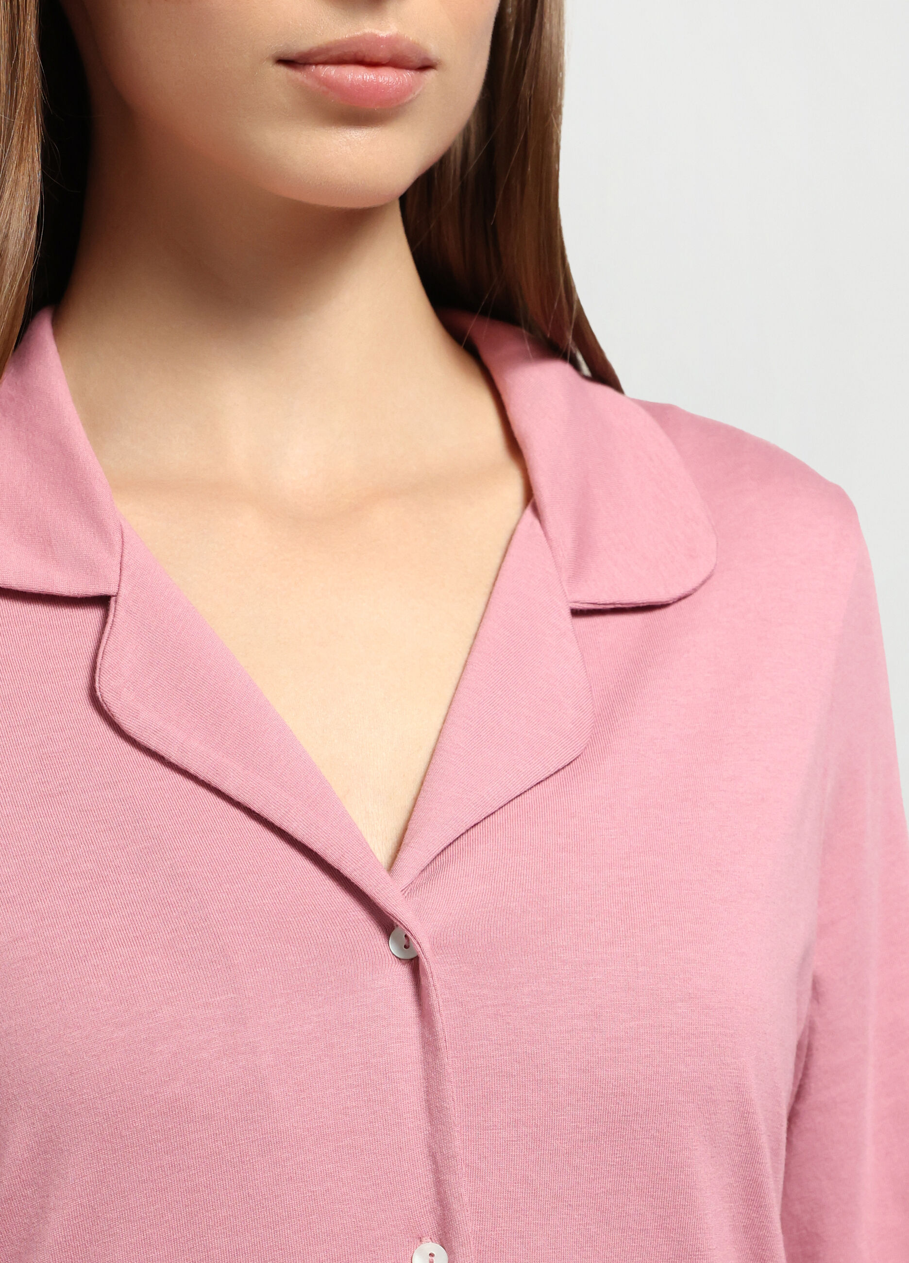 Top pigiama con collo revers donna_2