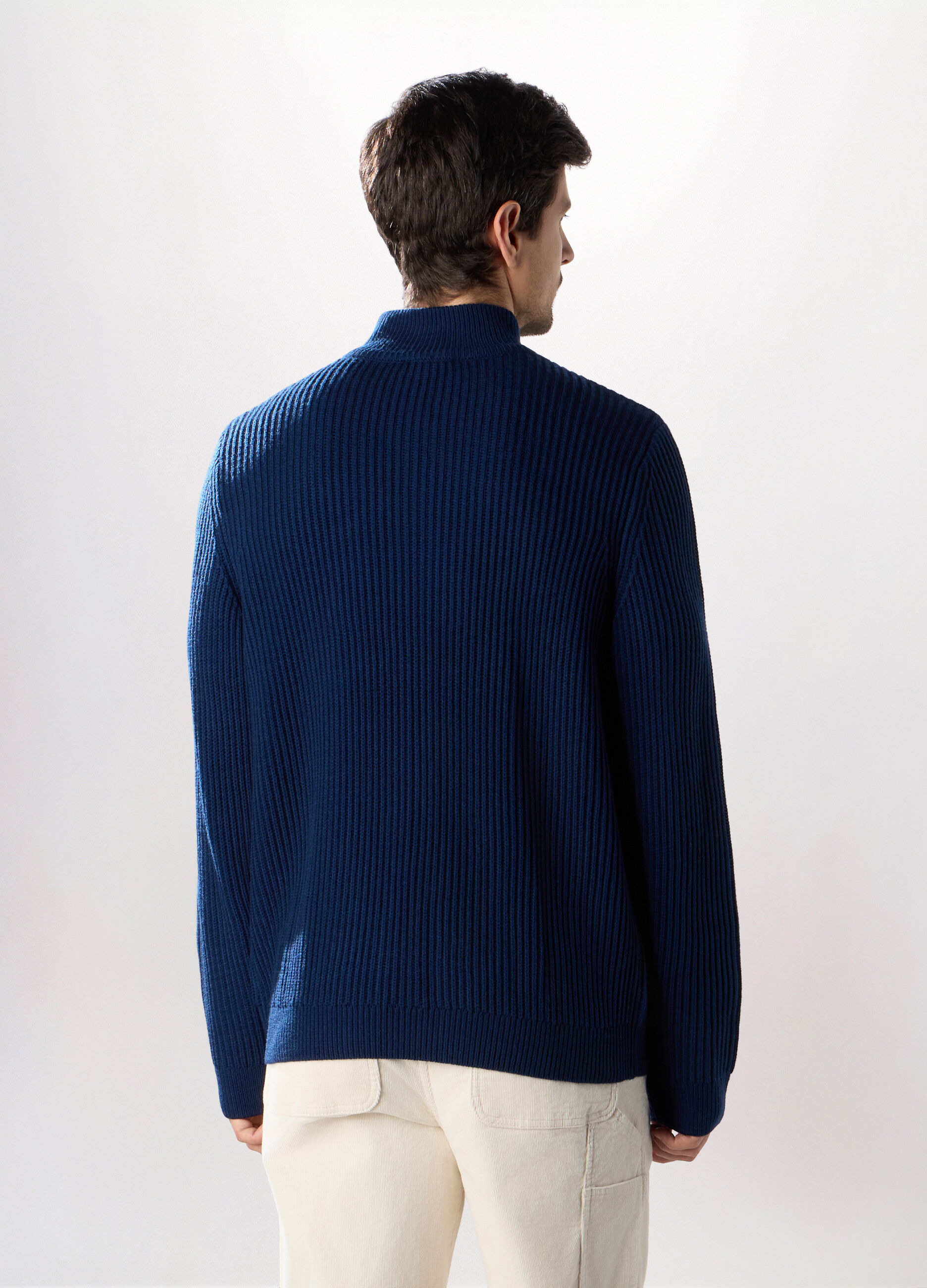 Maglione lupetto con bottoni uomo
