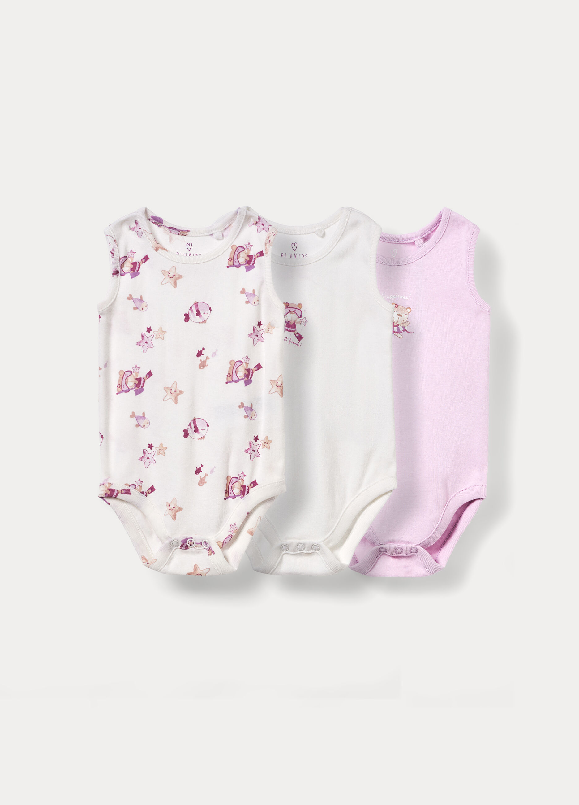 Pack 3 body in costina di puro cotone neonato_0