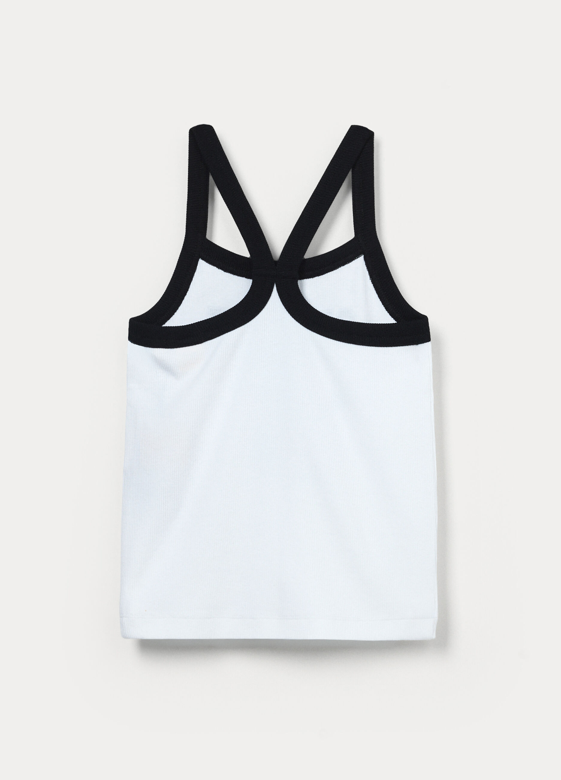 Top Stitch in costina di cotone stretch ragazza_1