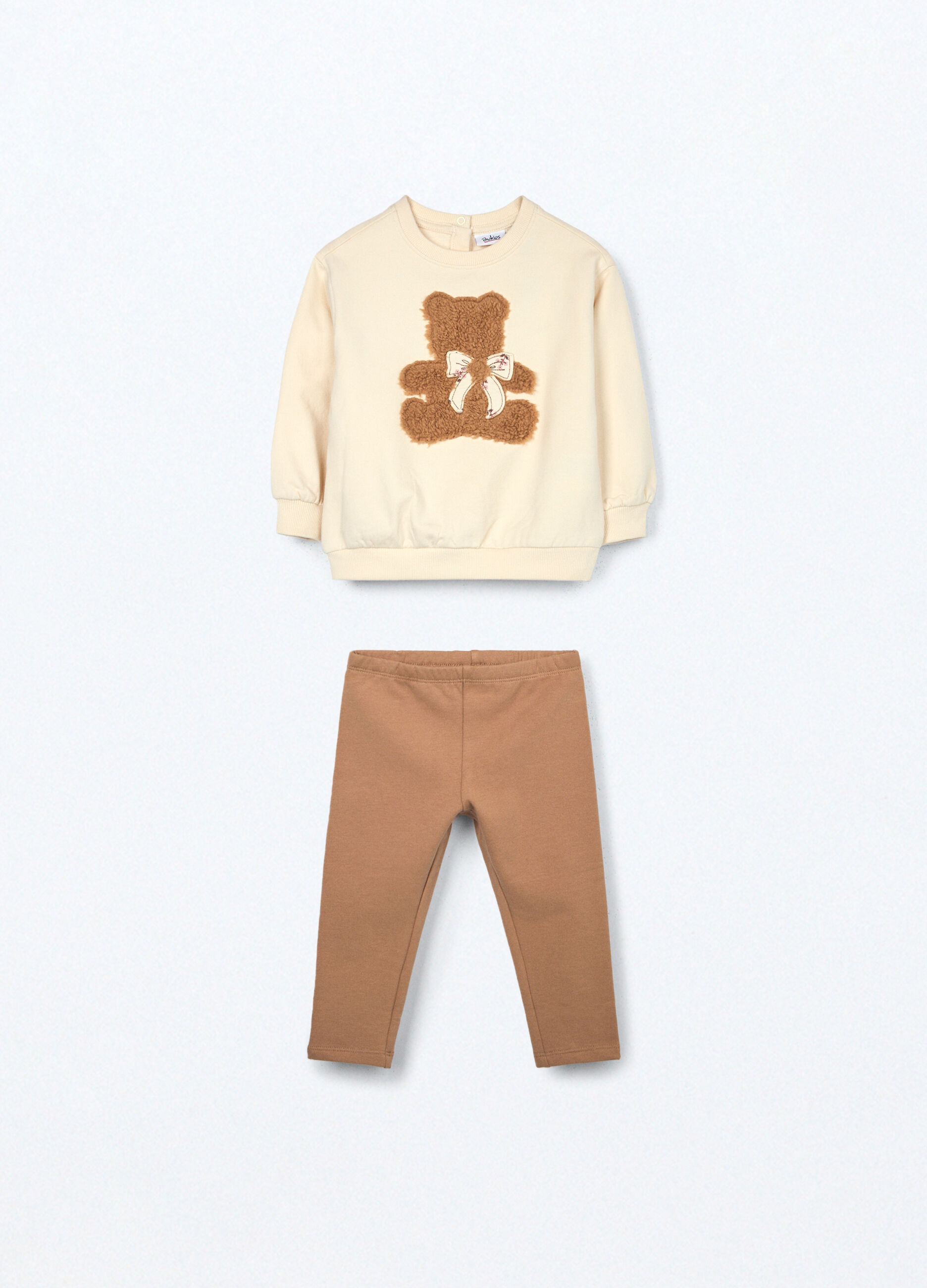 Jogging set in cotone fleece neonata_0