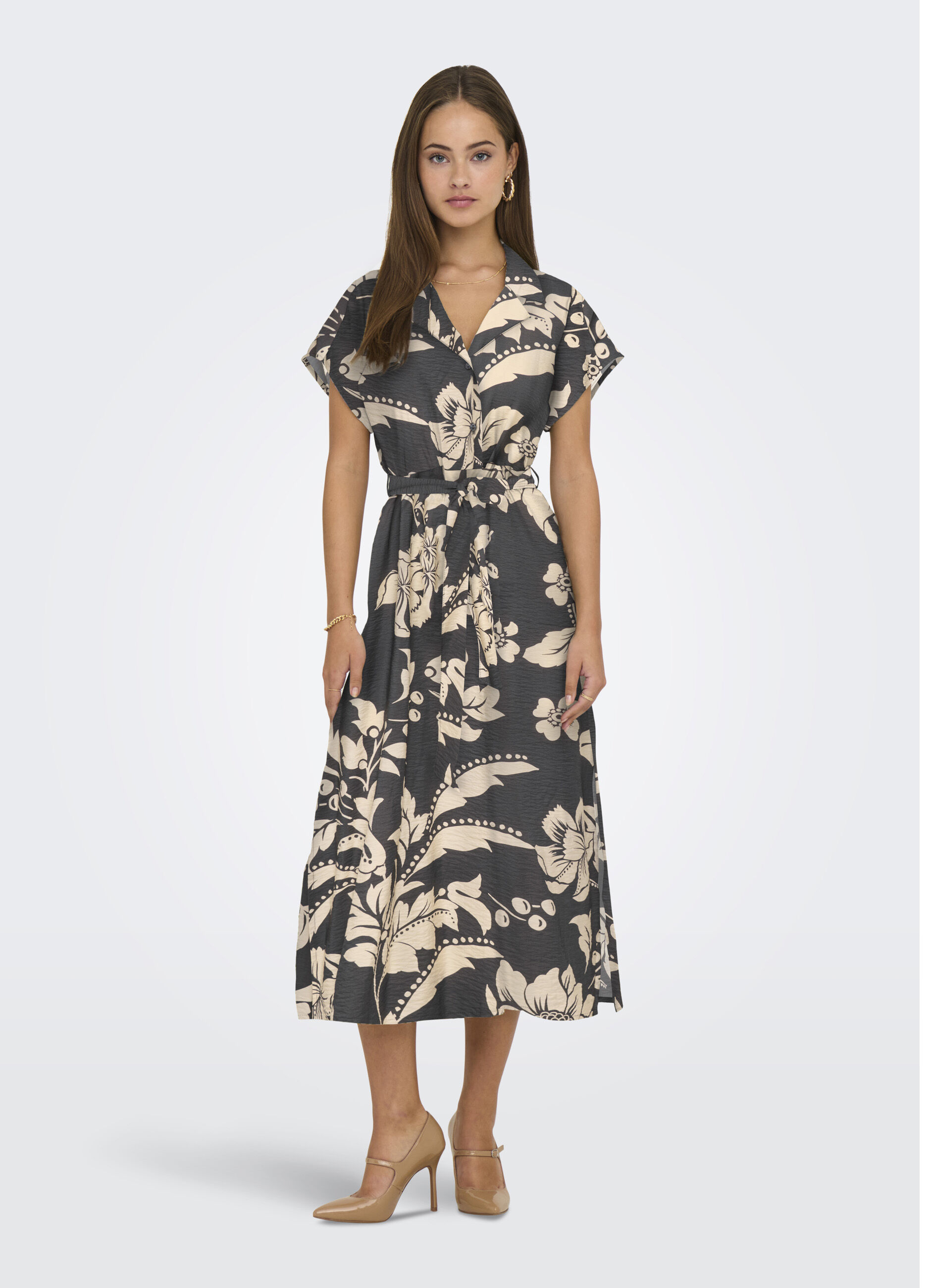 Vestito midi con scollo a V_0