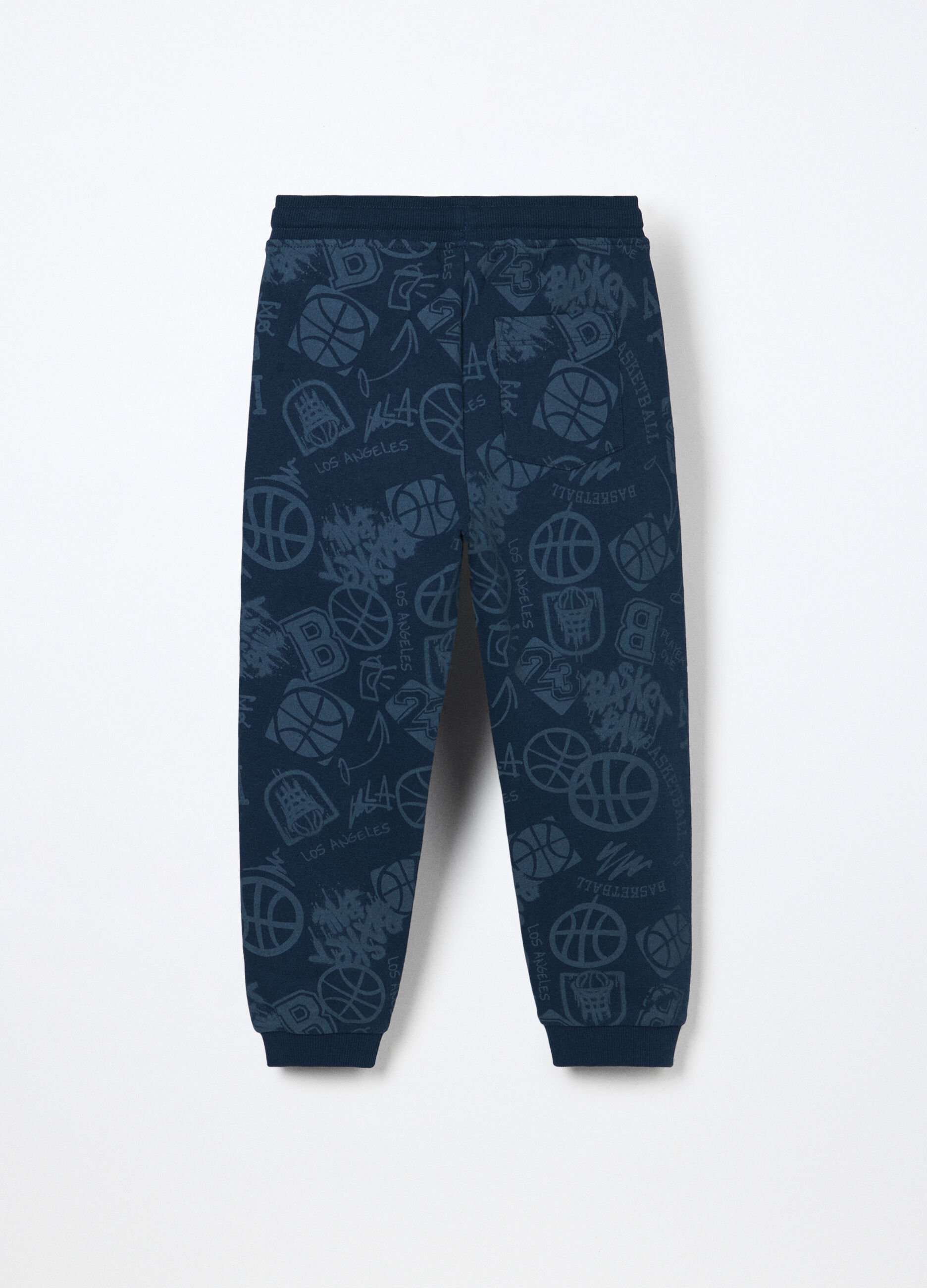 Jogger in puro cotone fleece bambino_1
