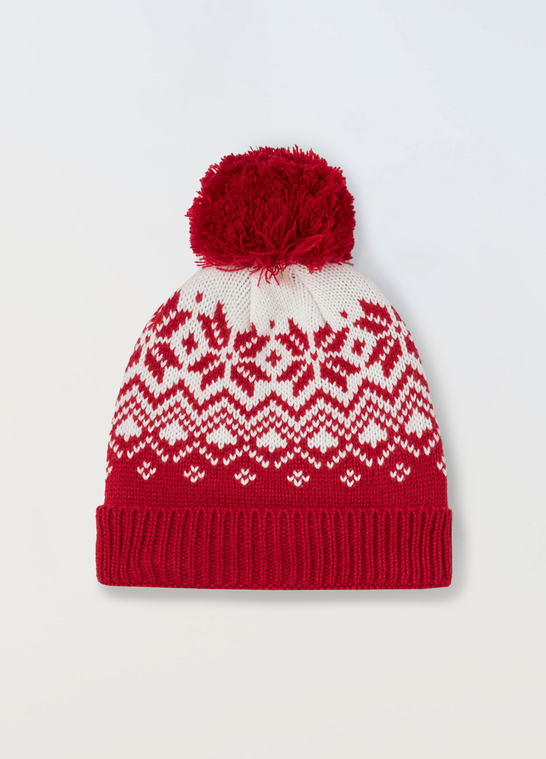 Berretto tricot con lavorazione jacquard _0