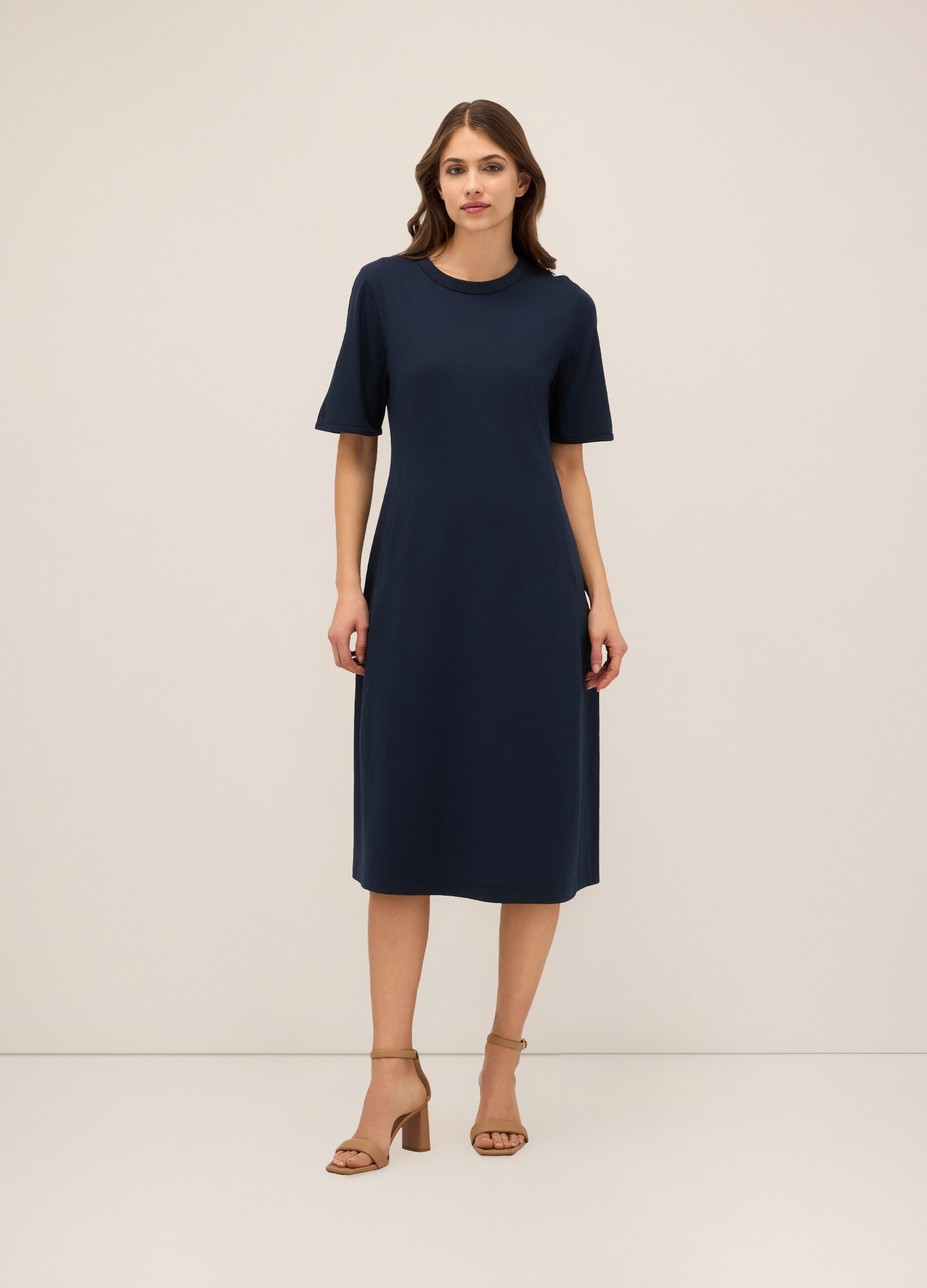 Abito in jersey di cotone stretch donna_0