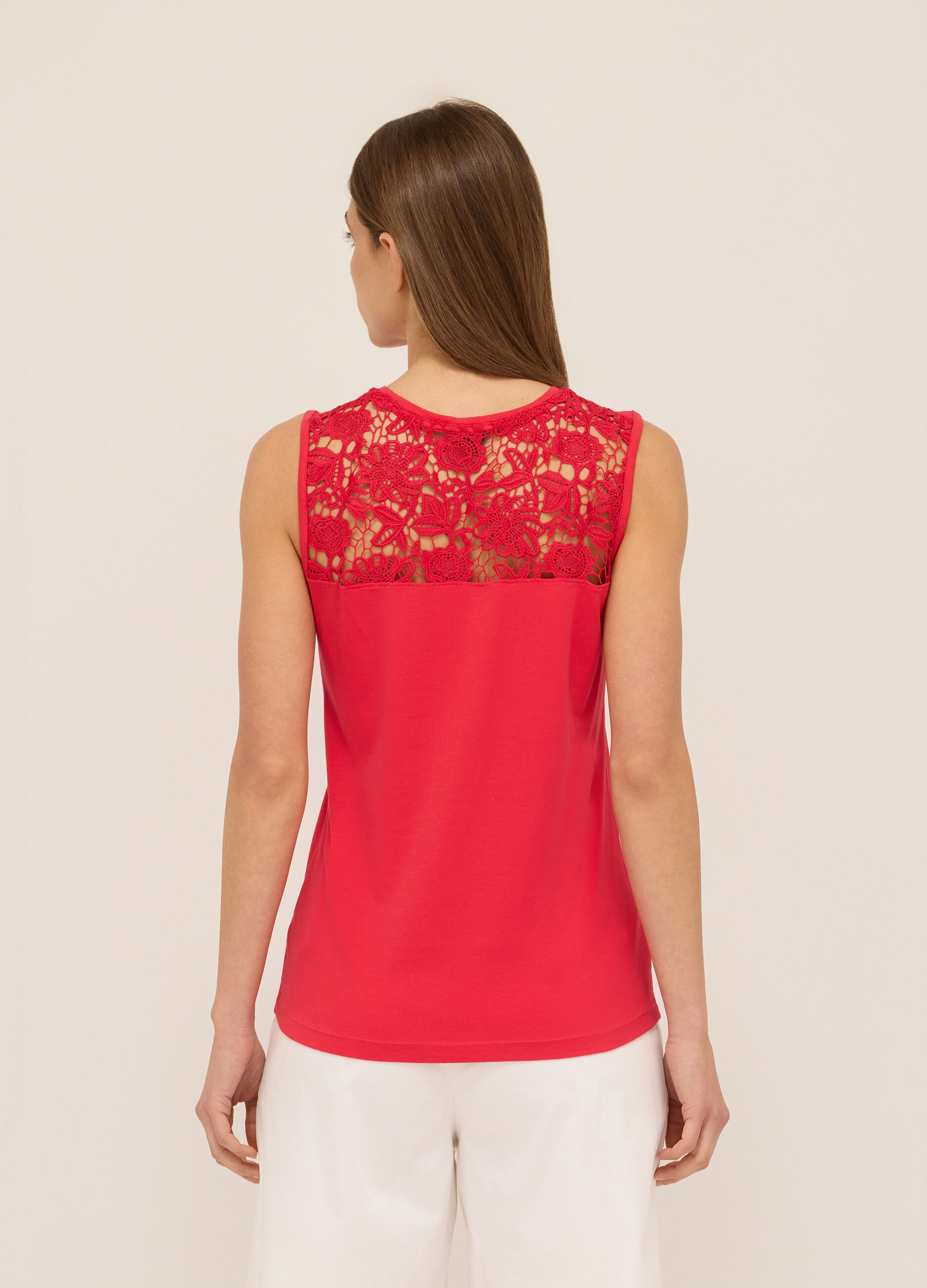 Canotta in jersey di cotone stretch donna_1