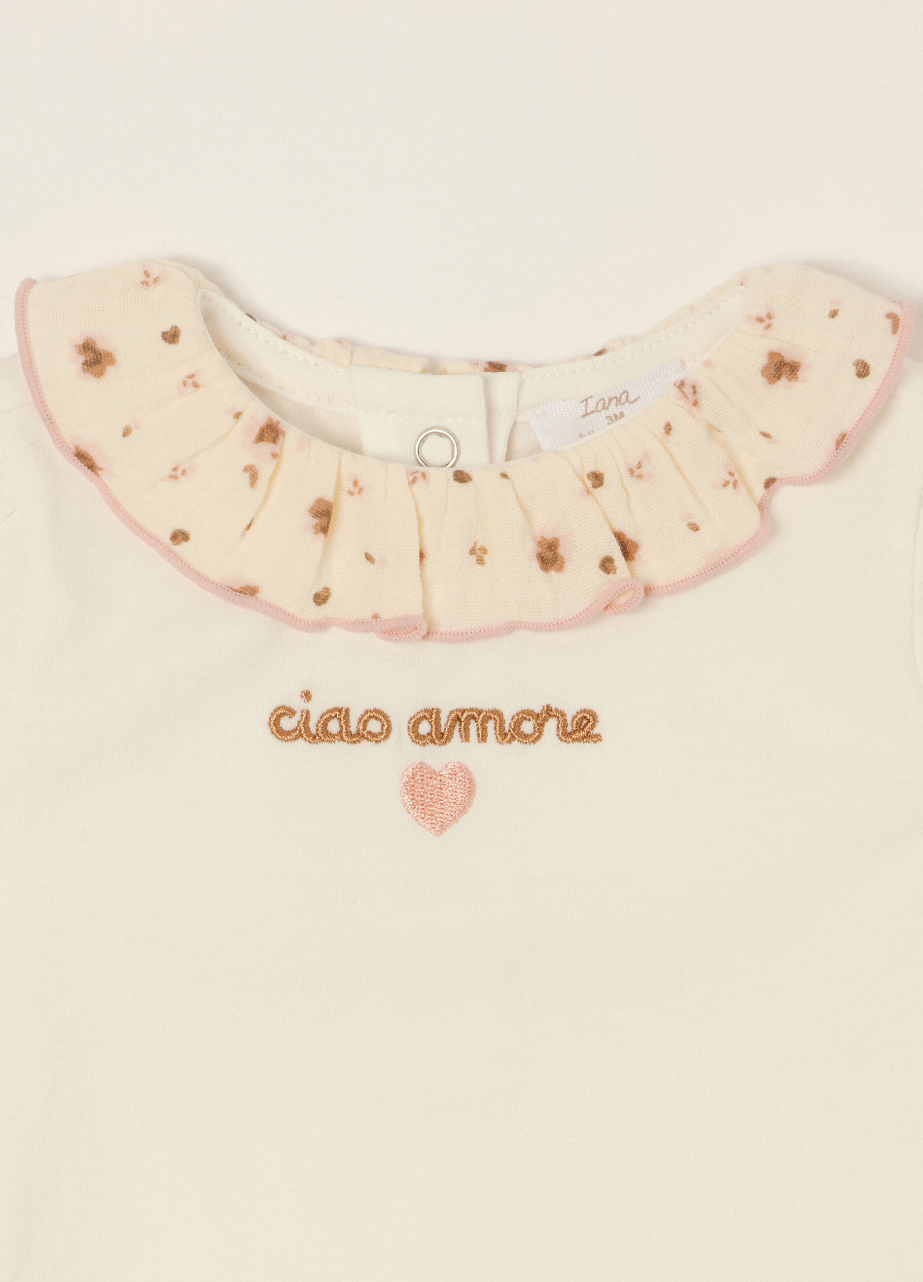 Body bianco in cotone elasticizzato con colletto decorato_2