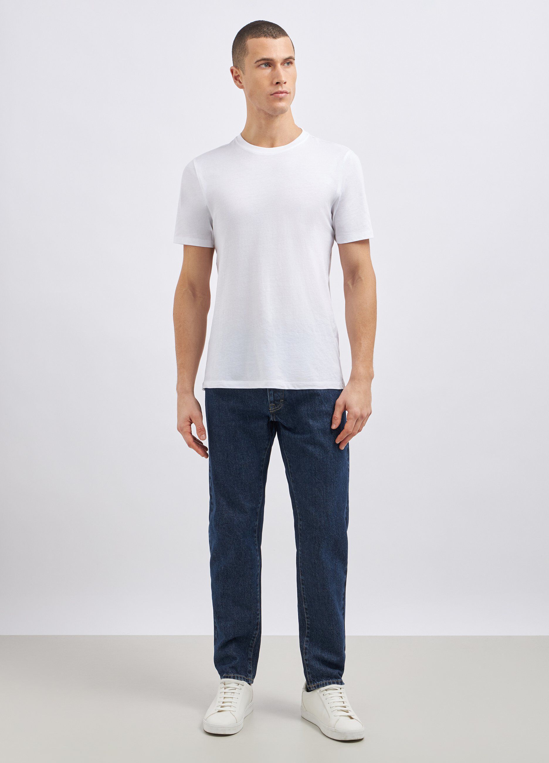 Jeans regular fit in puro cotone uomo_0